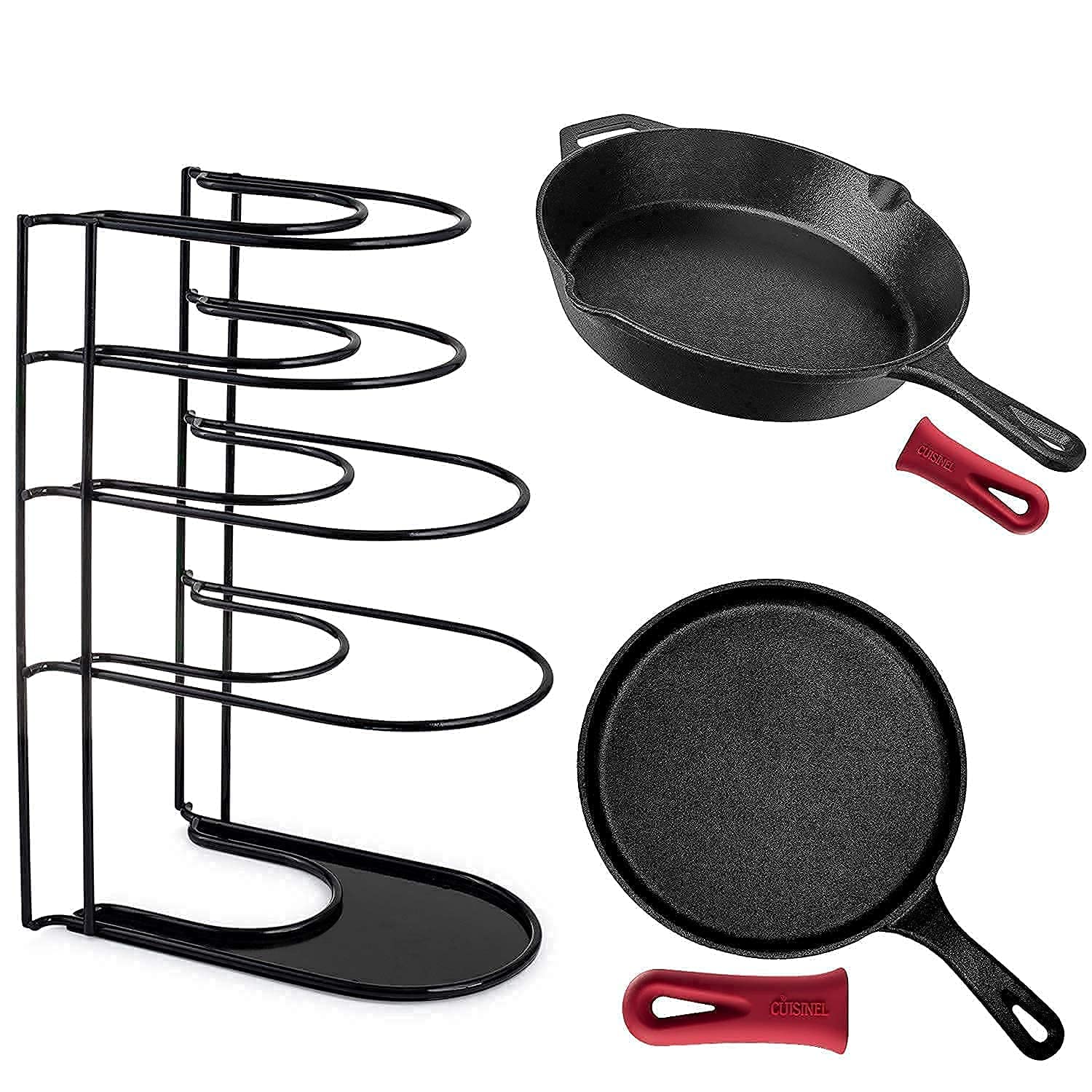 Cuisinel Heavy Duty 5-Tier Pan Organizer Rack with 10.5