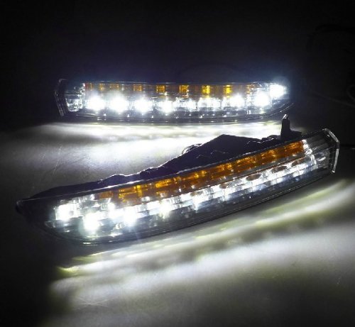 Volkswagen CC 2010-2012 LED DRL Daytime Running Lights with Amber Turn Signal - High Visibility Safety Lights for Day & Night Driving
