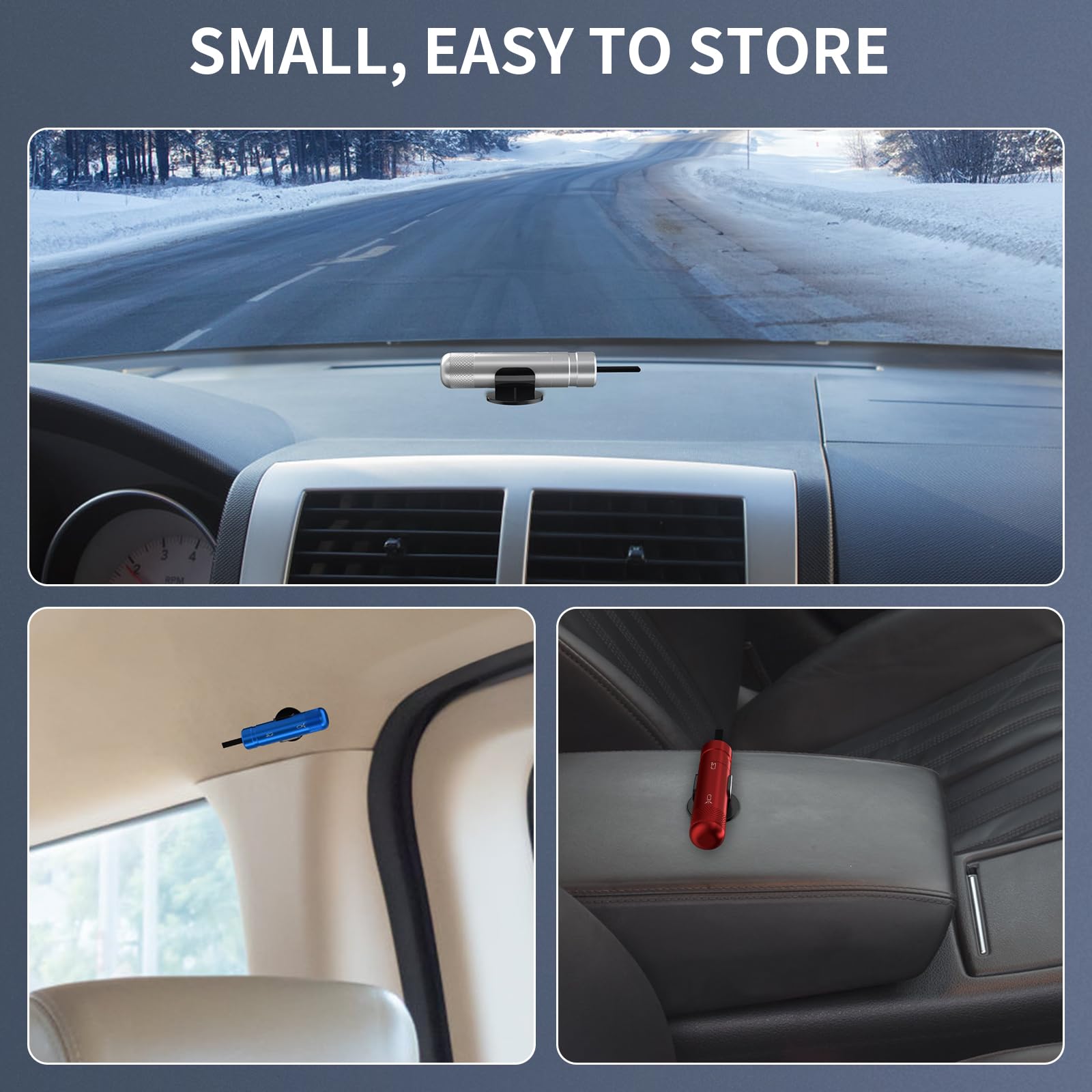 4 Pack Safe Hammer Car Window Breaker & Seatbelt Cutter - 2-in-1 Emergency Escape Tool for Vehicles - Shatter Tempered Glass & Cut Seatbelts Quickly - Ideal for Cars, Trucks, SUVs & Emergency Kits (SYQK-1)