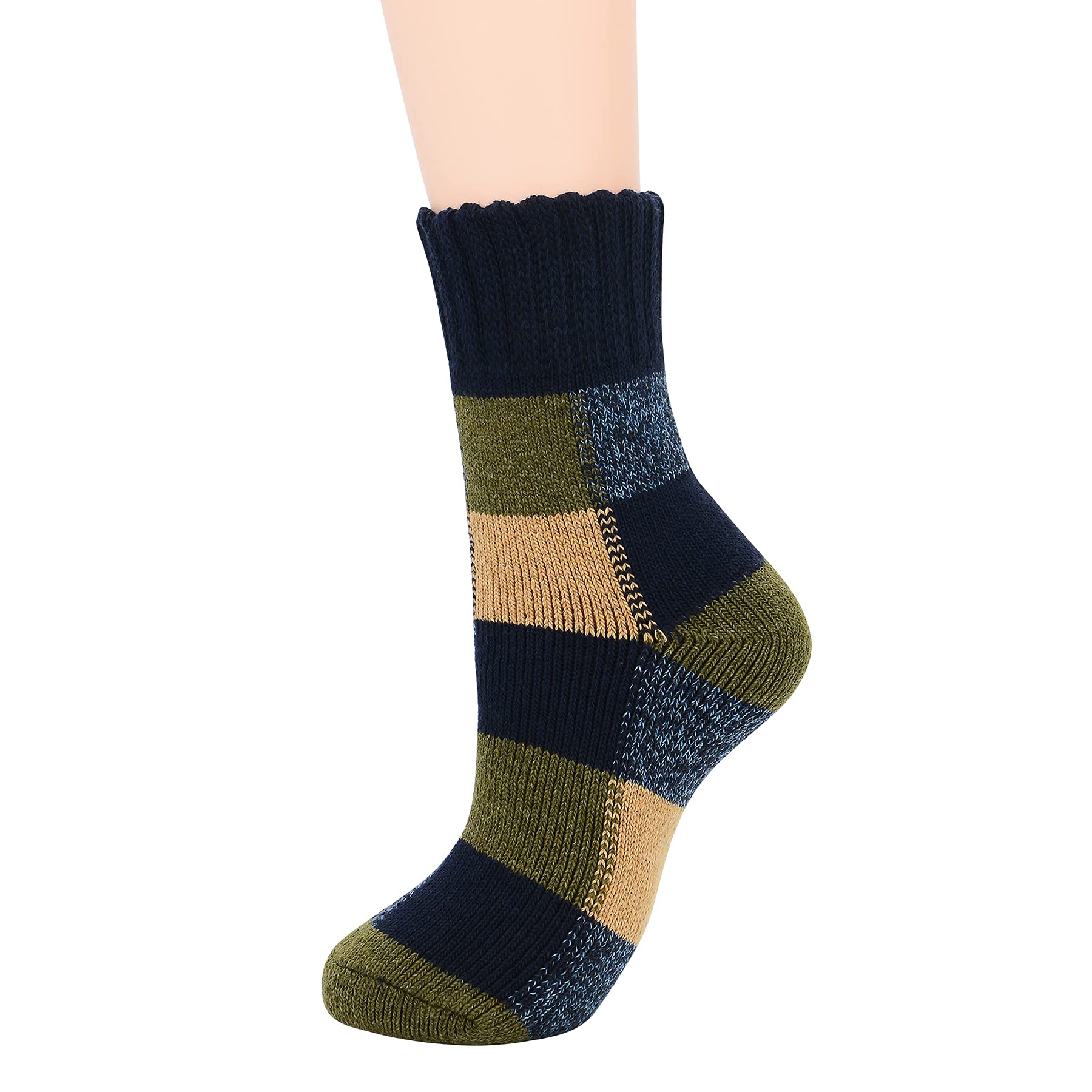Zando Women's Cozy Warm Wool Socks - Thick Long Boot Crew Socks for Winter - Perfect for Cold Weather, Hiking & Indoor Comfort