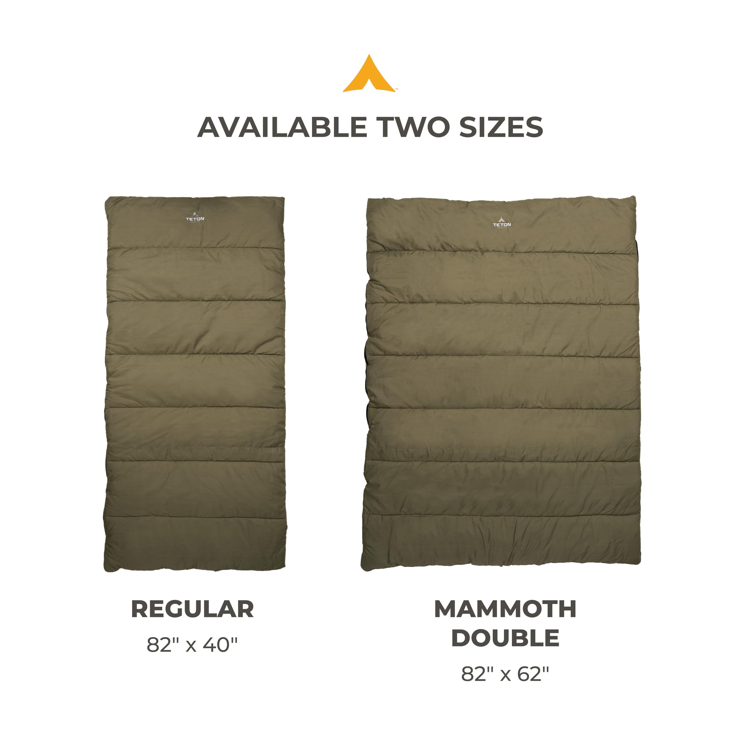 TETON Sports Evergreen -10°F to 35°F 4-Season Adult Sleeping Bag for Camping, Hiking, Hunting & Outdoor Adventures - Lightweight Warm Sleeping Bag for Cold Weather & Base Camp Use