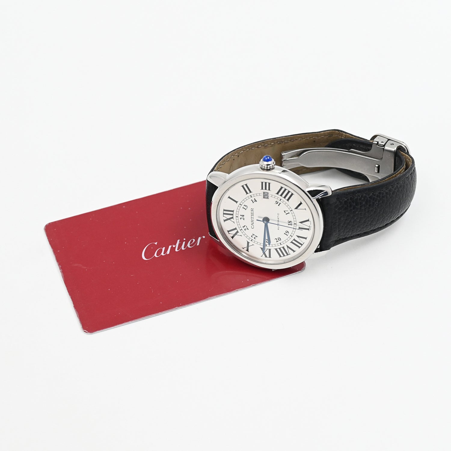Cartier Rondo Solo 42mm Stainless Steel Men's Watch - Luxury Swiss Timepiece for Business & Formal Occasions
