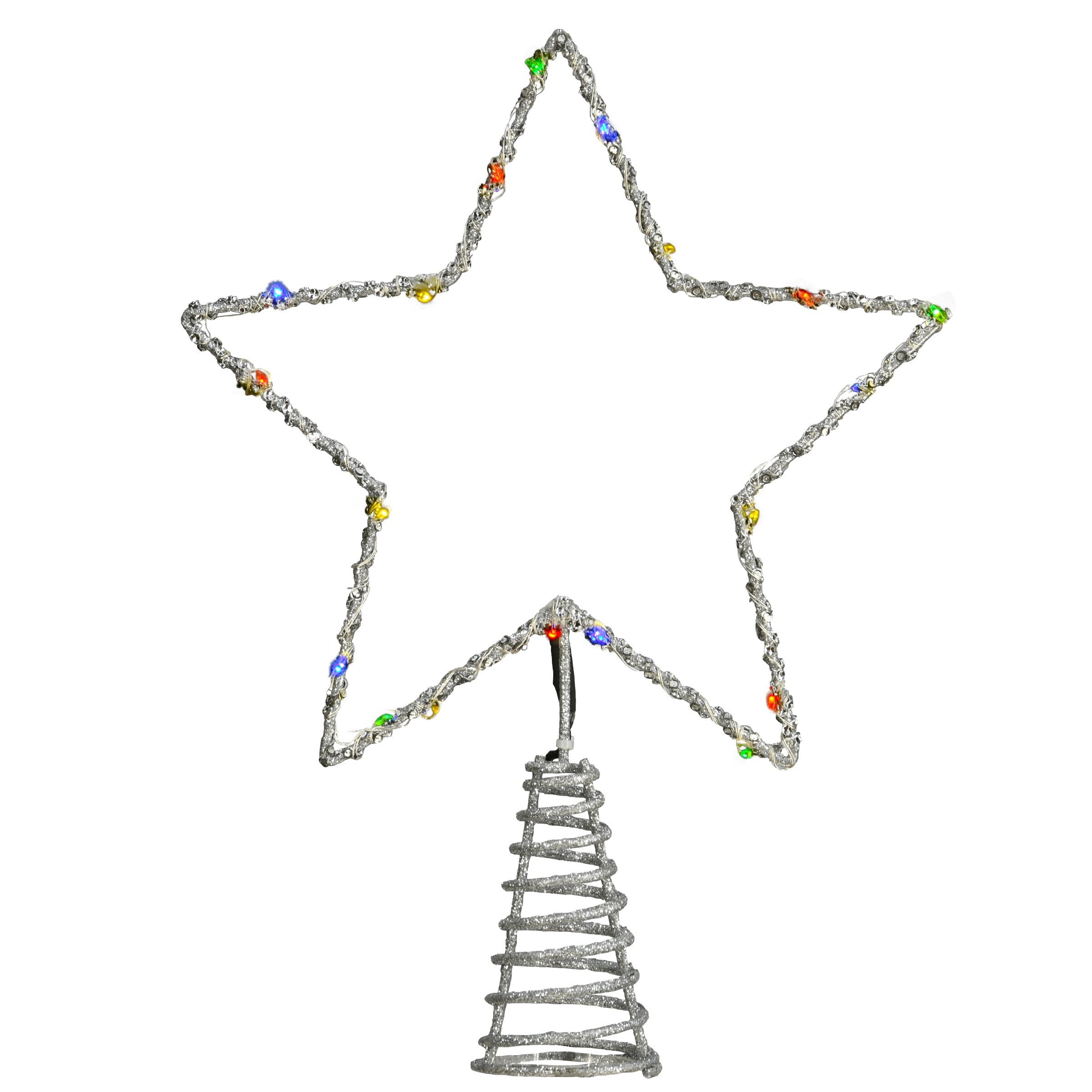 13.5 Inch Open Star Tree Topper for Artificial Christmas Trees with Dual Color LED Lights - Perfect for Holiday Decorations and Festive Home Decor