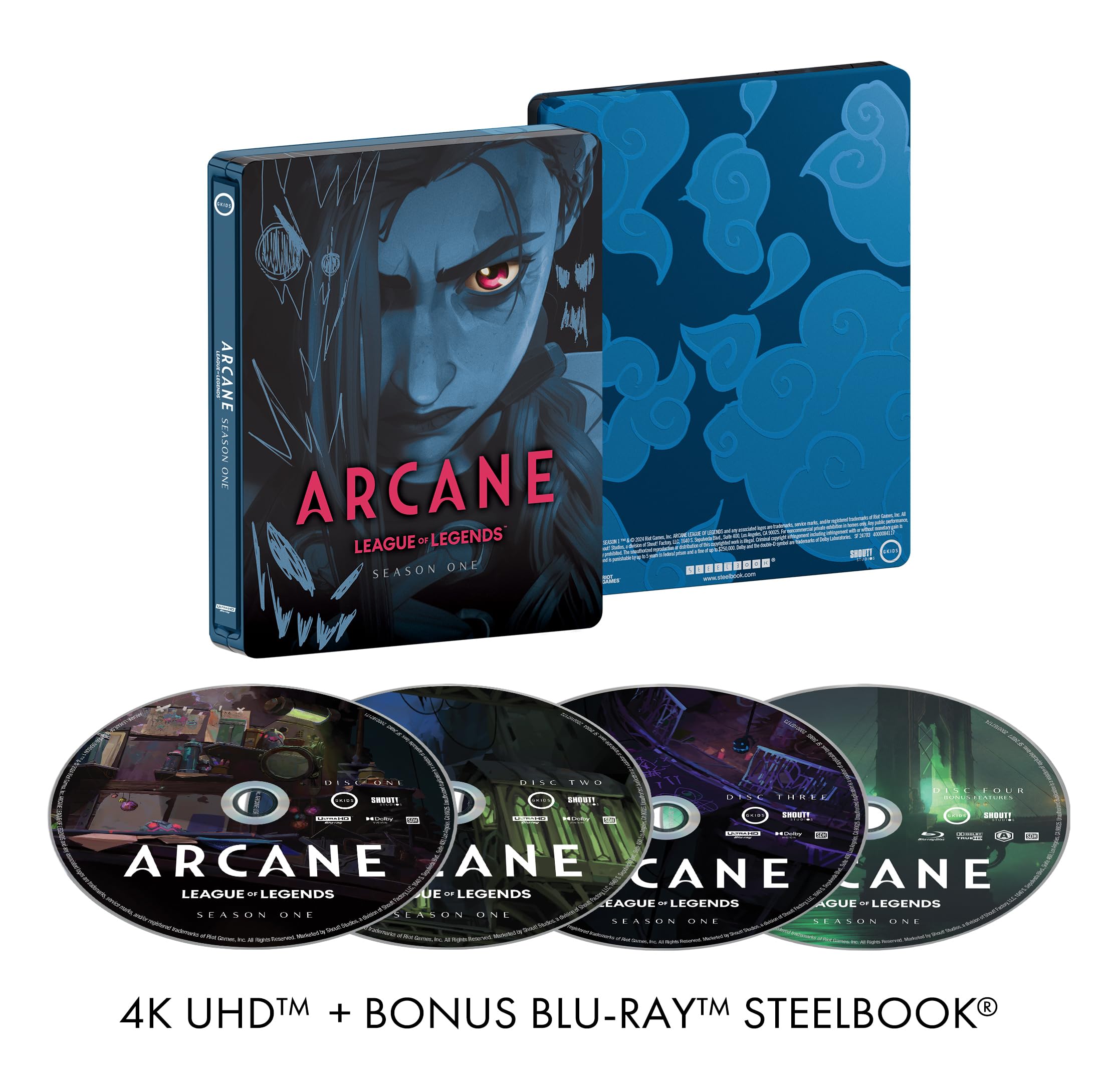 Arcane: League of Legends - Season 1 Limited Edition Steelbook 4K Ultra HD Blu-ray | Collector's Edition for Fans | Perfect for Home Theater & Gaming Enthusiasts