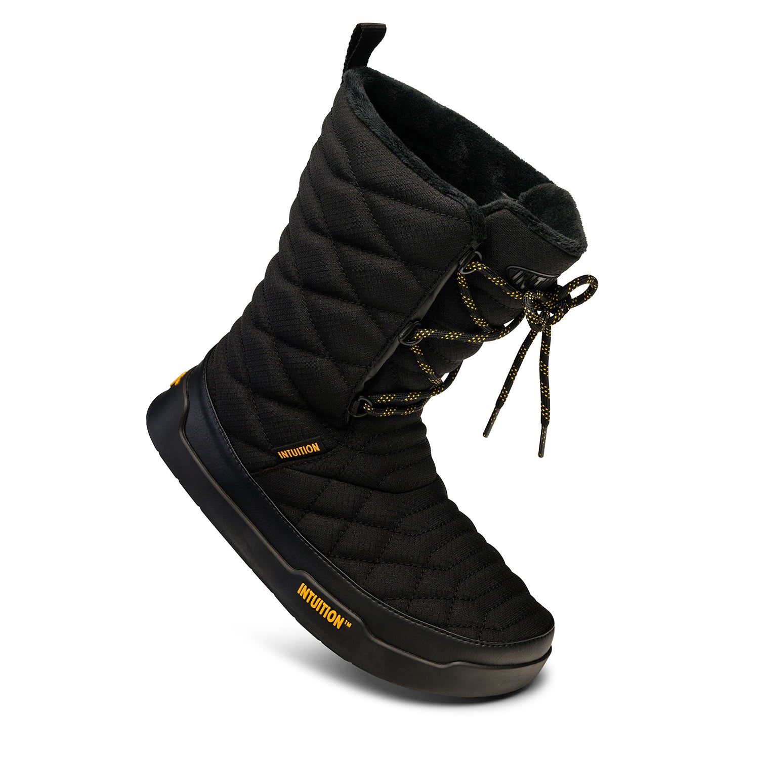 Intuition Original High Booties for Women - Black/Gold Waterproof Winter Snow Boots for Hiking, Outdoor & Casual Wear