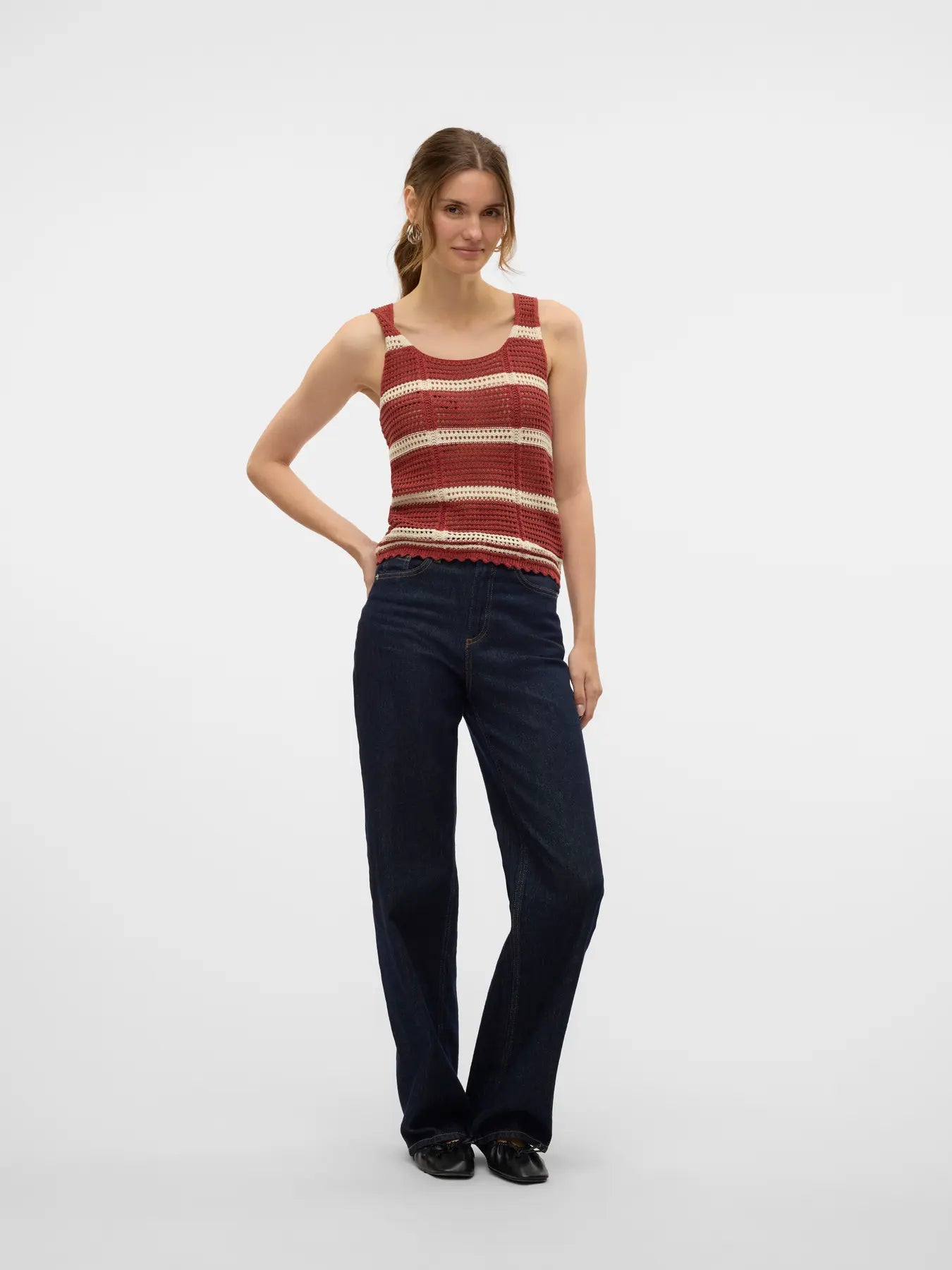 Vero Moda Sardinia Knit Top Women's Casual Long Sleeve T-Shirt for Fall & Winter | Stylish Comfort Wear for Office, Date Night & Everyday Outfits