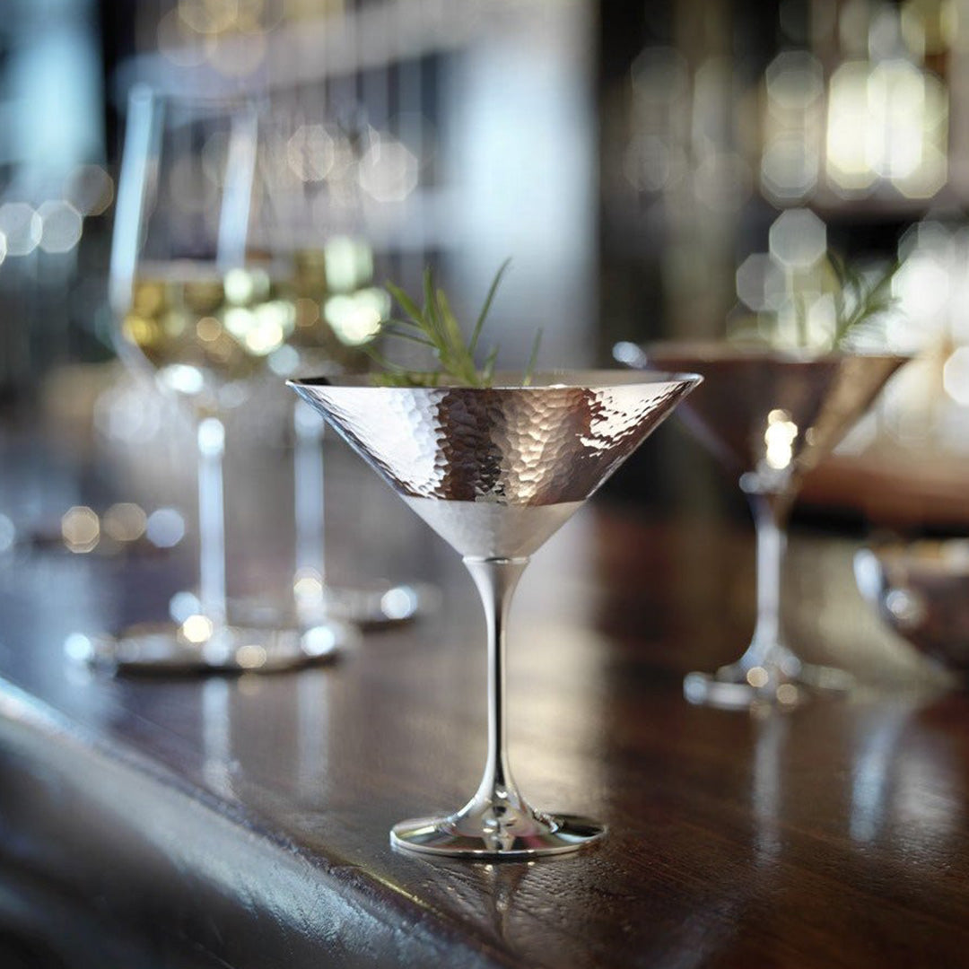 Martelé Cocktail Coupe - Elegant Champagne Glasses Set of 4 for Wedding, Party & Home Bar - Premium Crystal Glassware for Cocktails, Martinis & Sparkling Wine