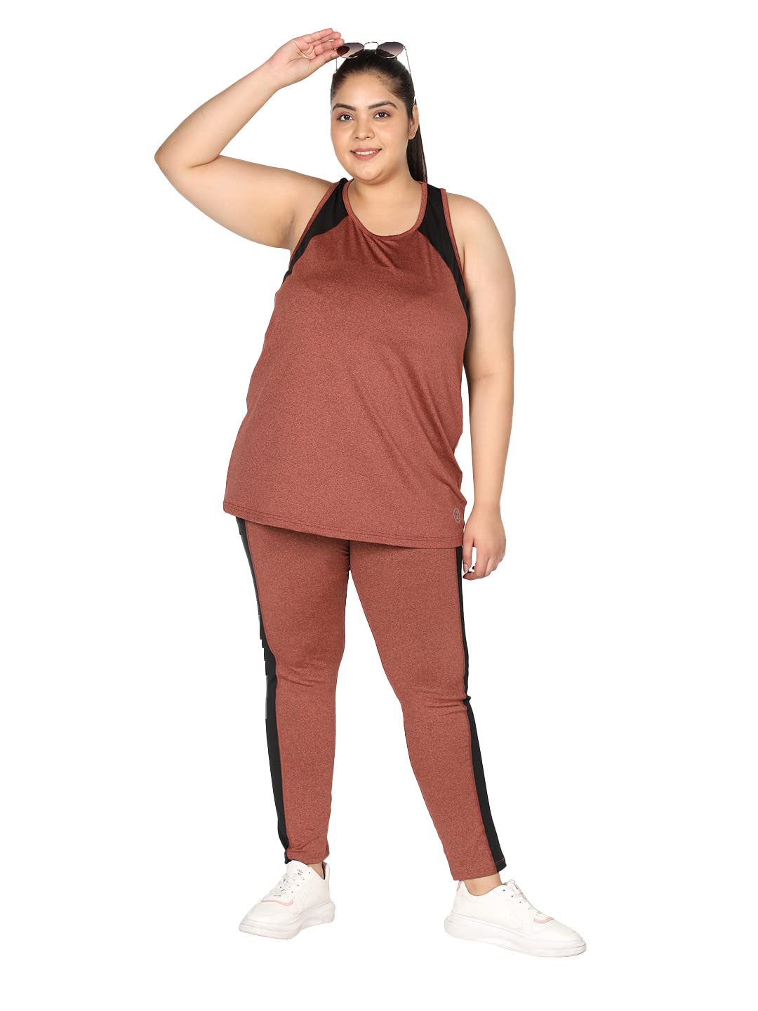 CHKOKKO Women's Plus Size Gym Tank Top - Sleeveless Athletic Workout Shirt for Yoga, Running & Fitness | Regular Fit Sports Vest for Active Women