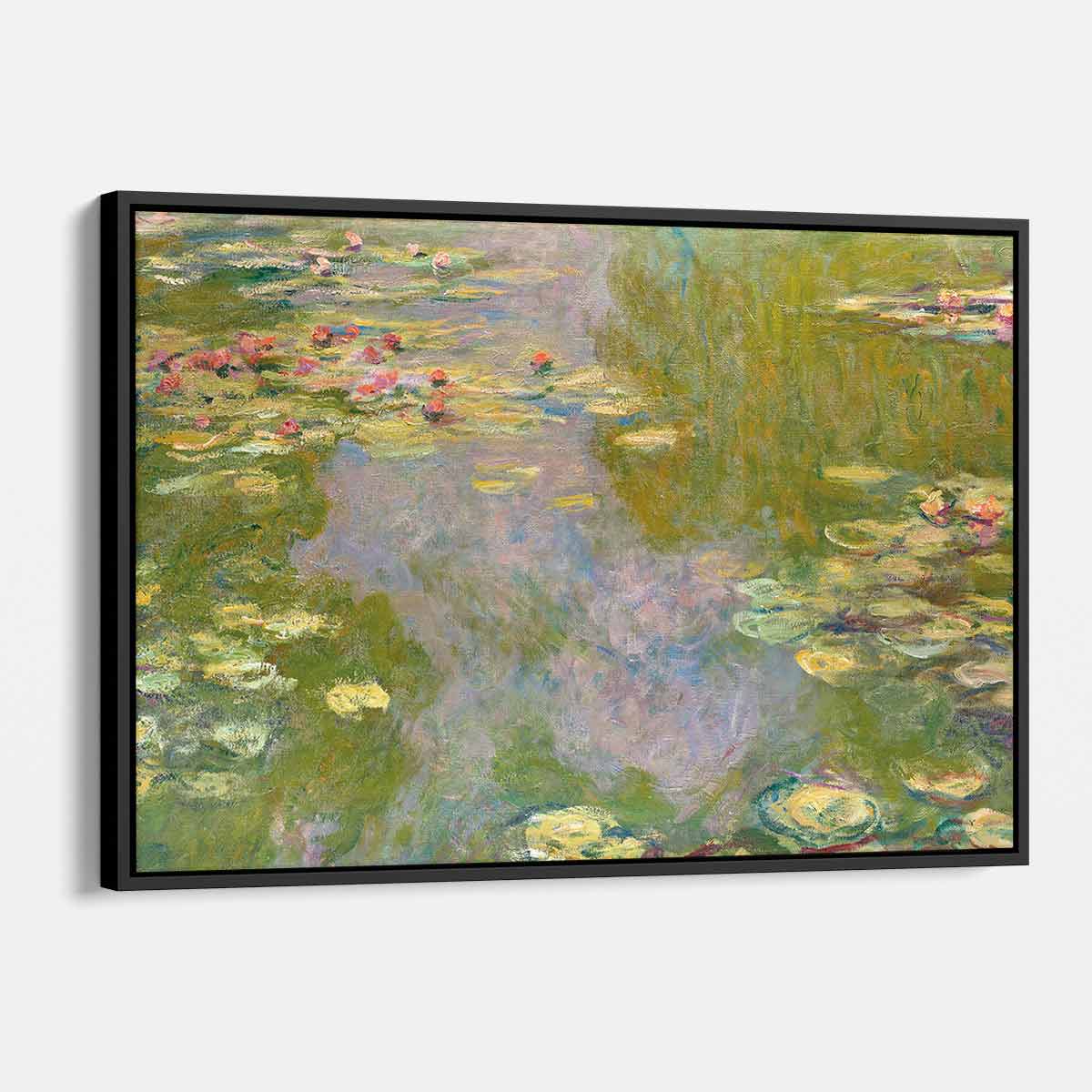 Green Waterlilies Wall Art Canvas Print - Nature Inspired Home Decor for Living Room, Bedroom & Office