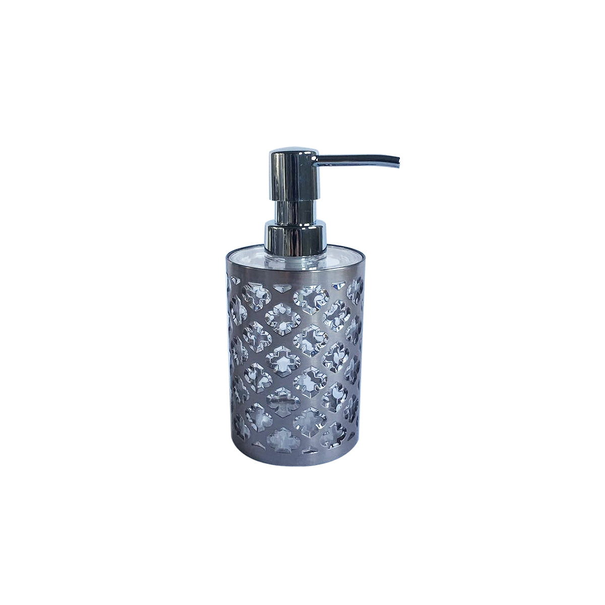 ITY Metallic Soap Dispenser Pump - Elegant Chrome Finish for Bathroom & Kitchen Countertop - Perfect for Liquid Hand Soap, Dish Soap, and Lotion Dispensing