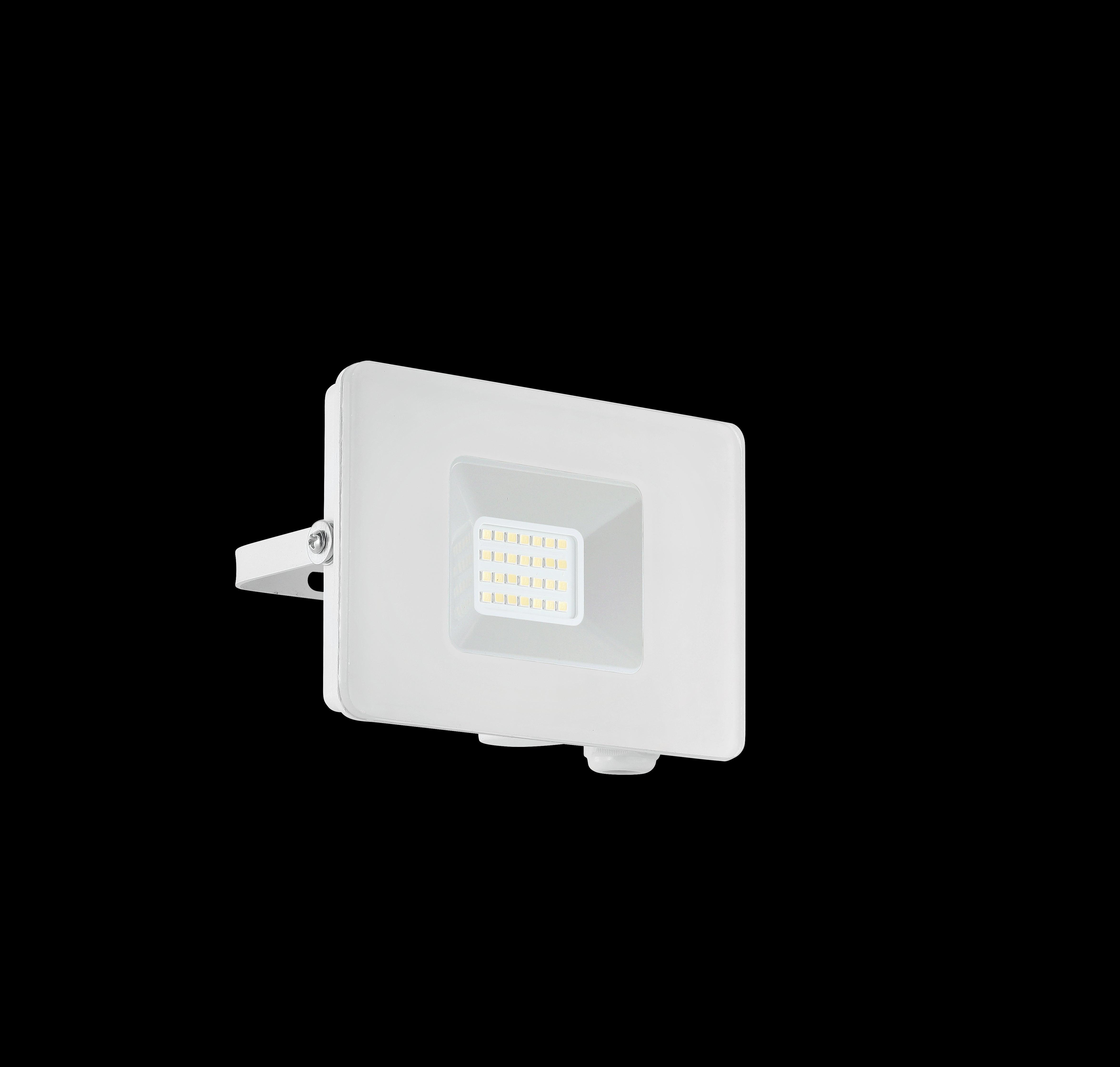 Eglo Faedo 3 White IP65 LED Outdoor Flood Light 21W - Waterproof Bright Security Lighting for Garden, Patio, and Driveway