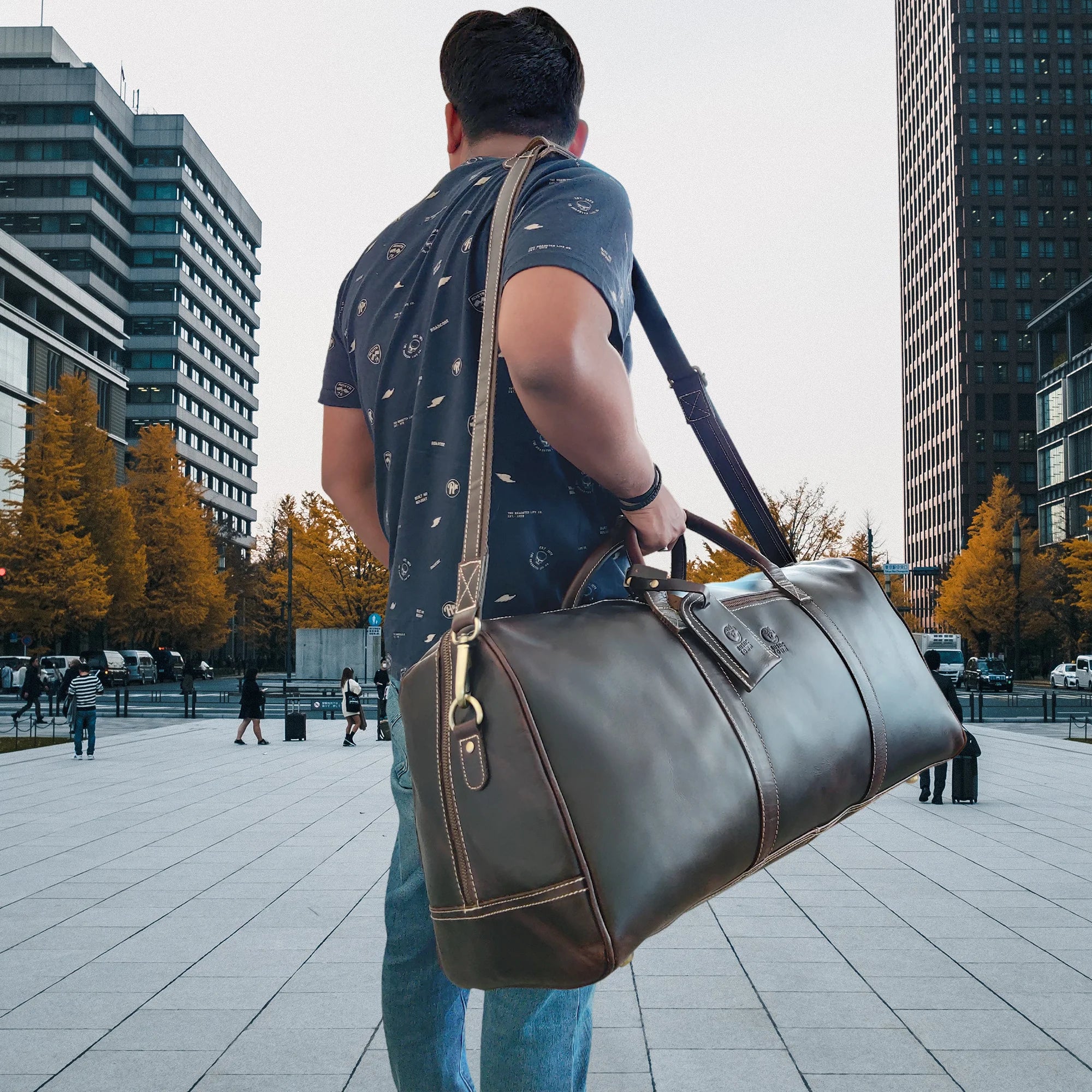 Roadstar 24-Inch Overnight Weekender Duffel Bag - Carry On Luggage for Travel, Gym & Weekend Getaways - Walnut Brown Durable Water-Resistant Travel Bag