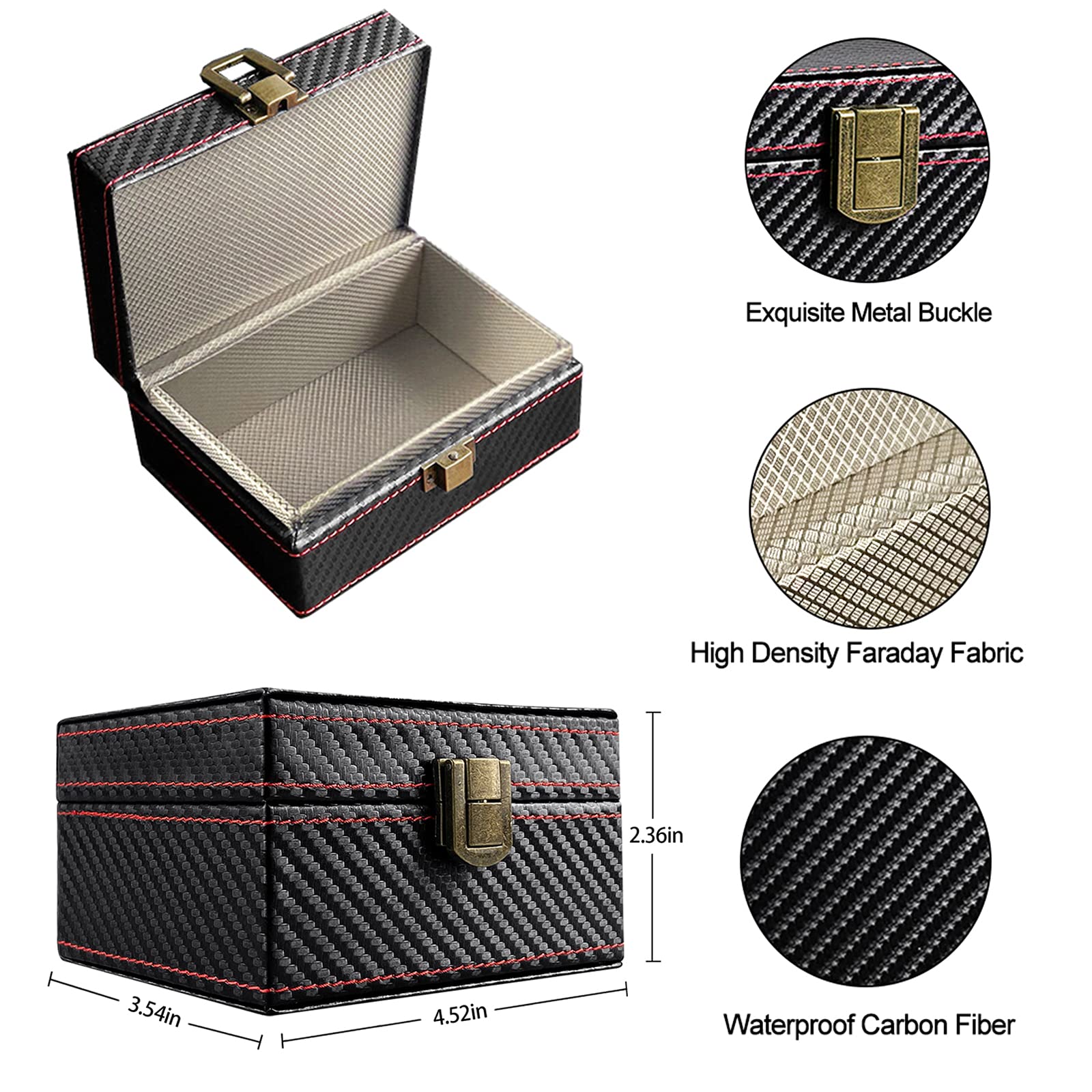 Premium Faraday Box for Car Keys - Leather RFID Signal Blocker for Keyless Entry Vehicles | Anti-Theft Key Protector | Perfect for Home, Office & Travel Security