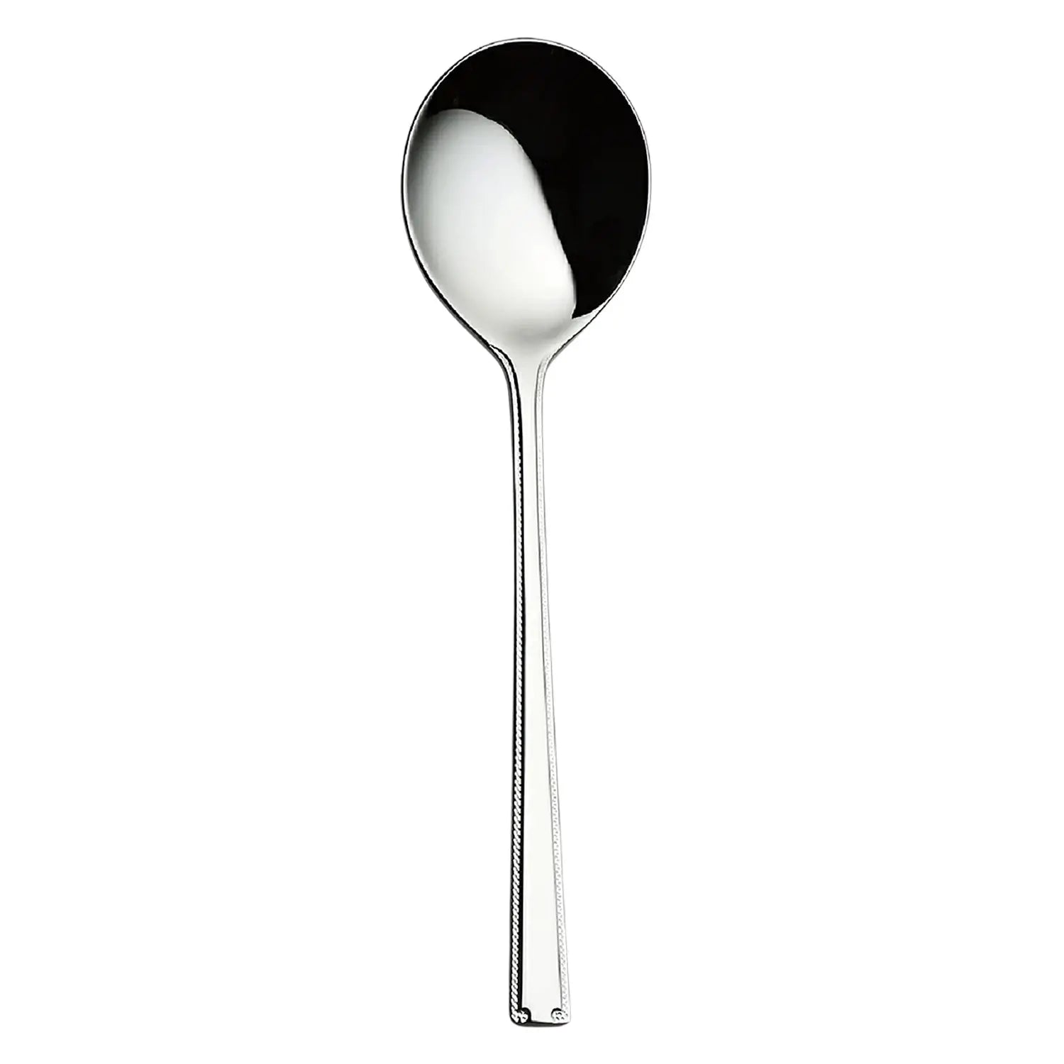 Luckywood Romantic Stainless Steel Bouillon Spoon - Elegant Soup & Tea Spoon Set for Fine Dining, Restaurants & Home Kitchen Use