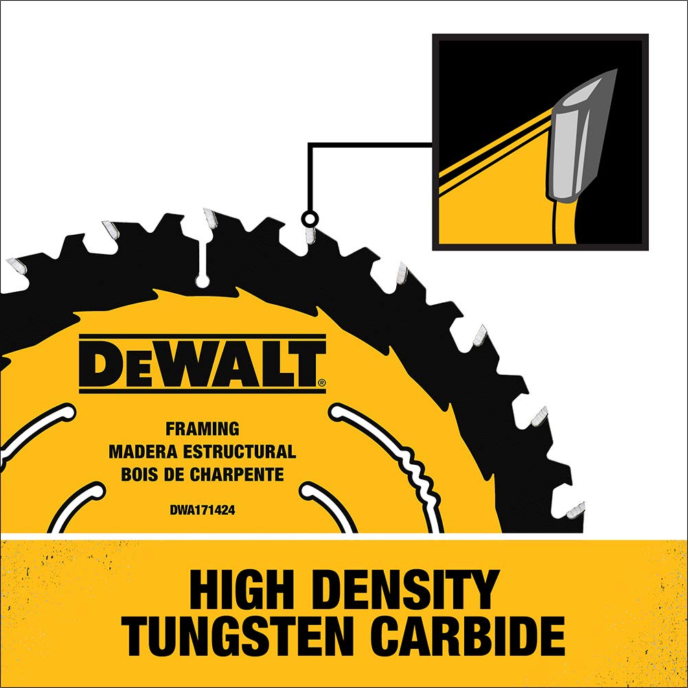 DEWALT 7-1/4 Inch 40-Tooth Circular Saw Blade for Wood Cutting - 10 Pack (DWA171440B10) - Perfect for Framing, Deck Building & DIY Woodworking Projects
