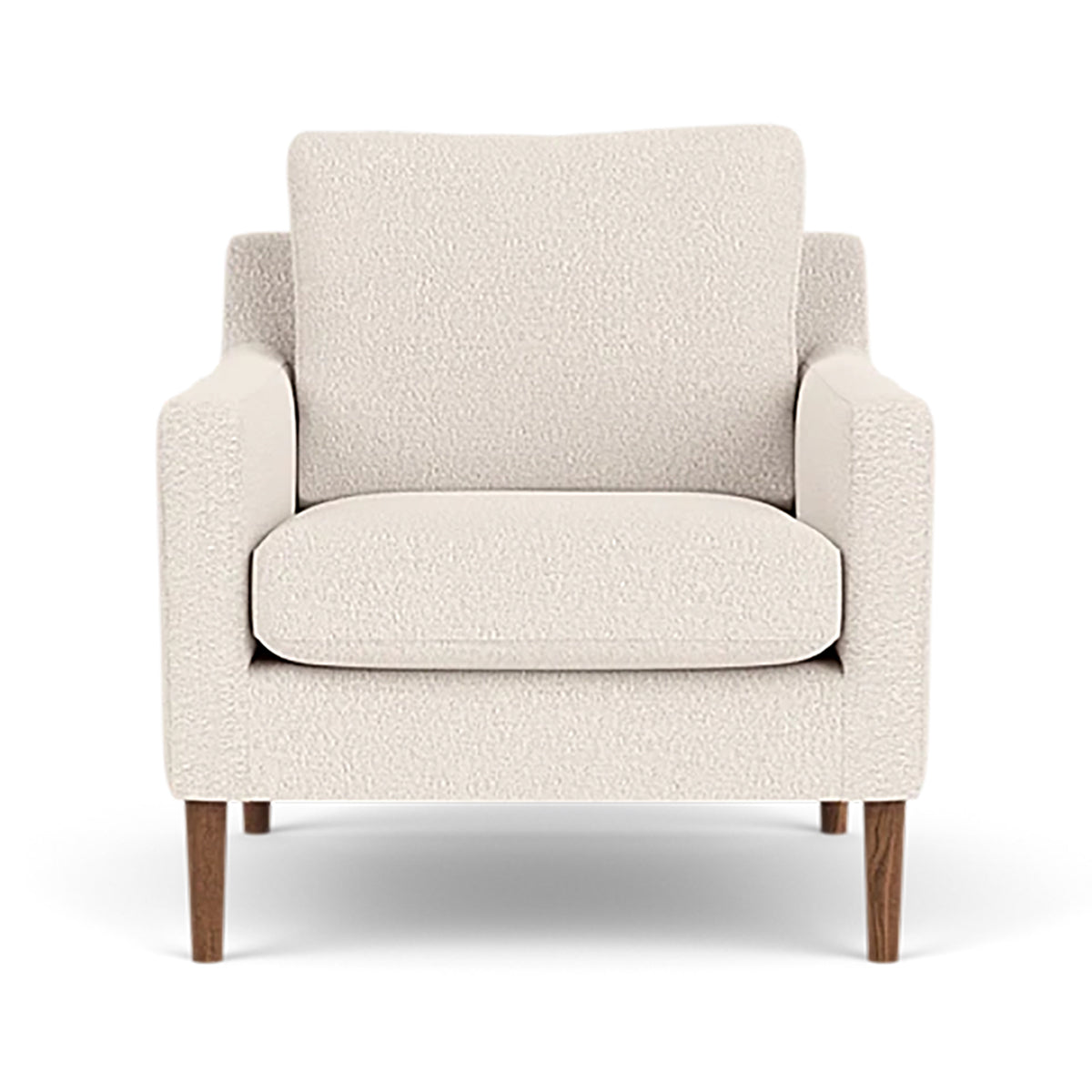 Astha Boucle Armchair - Modern Velvet Accent Chair for Living Room, Bedroom & Office - Soft Upholstered Lounge Chair with Solid Wood Legs - Stylish Home Decor for Cozy Reading Nook & Relaxation