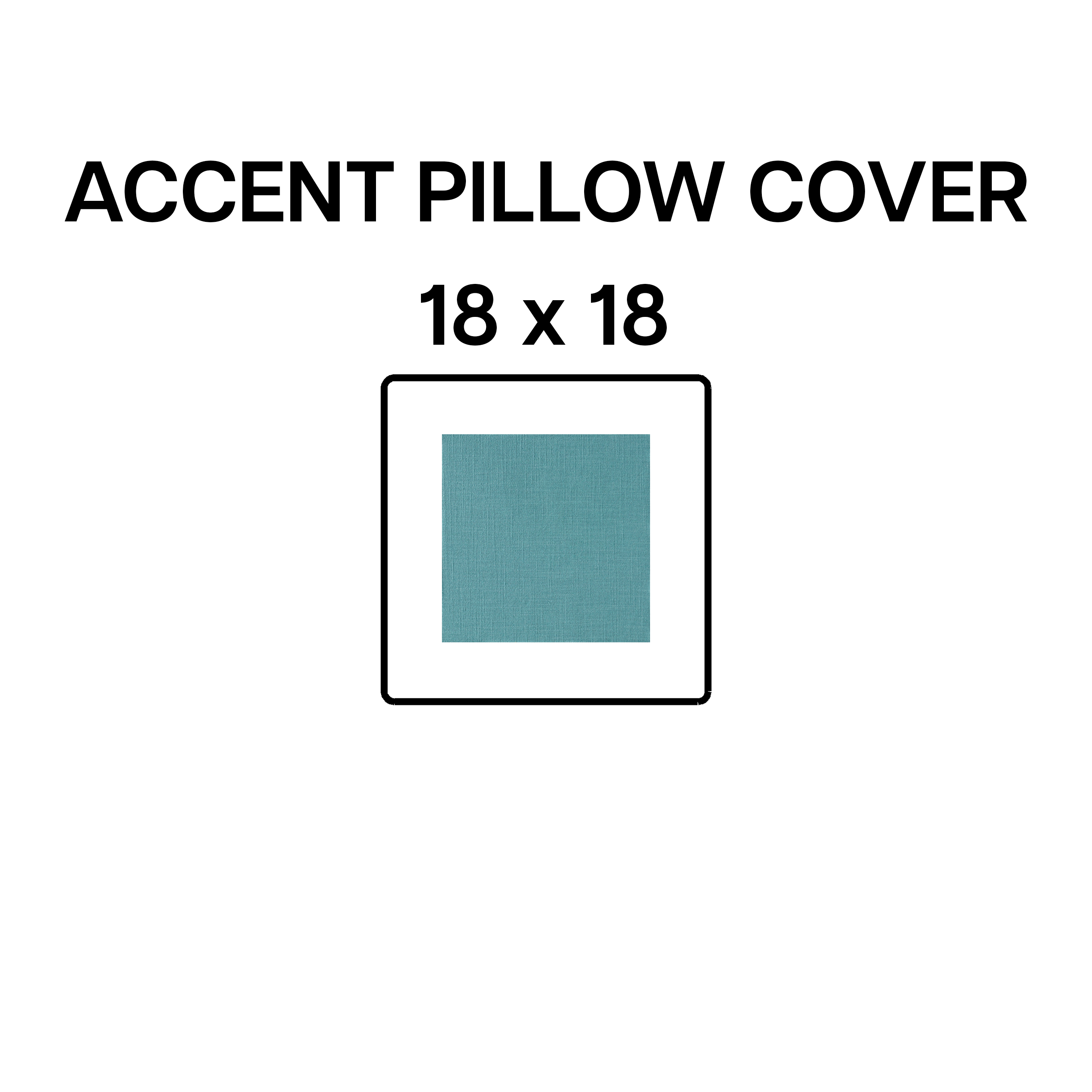 Blue Lagoon Decorative Accent Pillow Cover 18x18 Inches - Soft Cotton Square Throw Pillow Case for Sofa, Bed, Couch - Home Decor & Living Room Accessories
