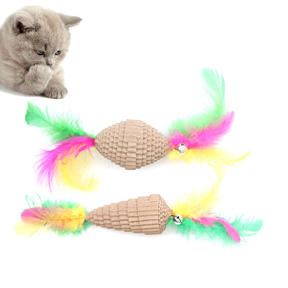 2PCS Interactive Cat Toys with Bell - Fun Wand & Exercise Toy for Small Dogs & Puppies - Perfect for Playtime, Training & Bonding with Your Pet