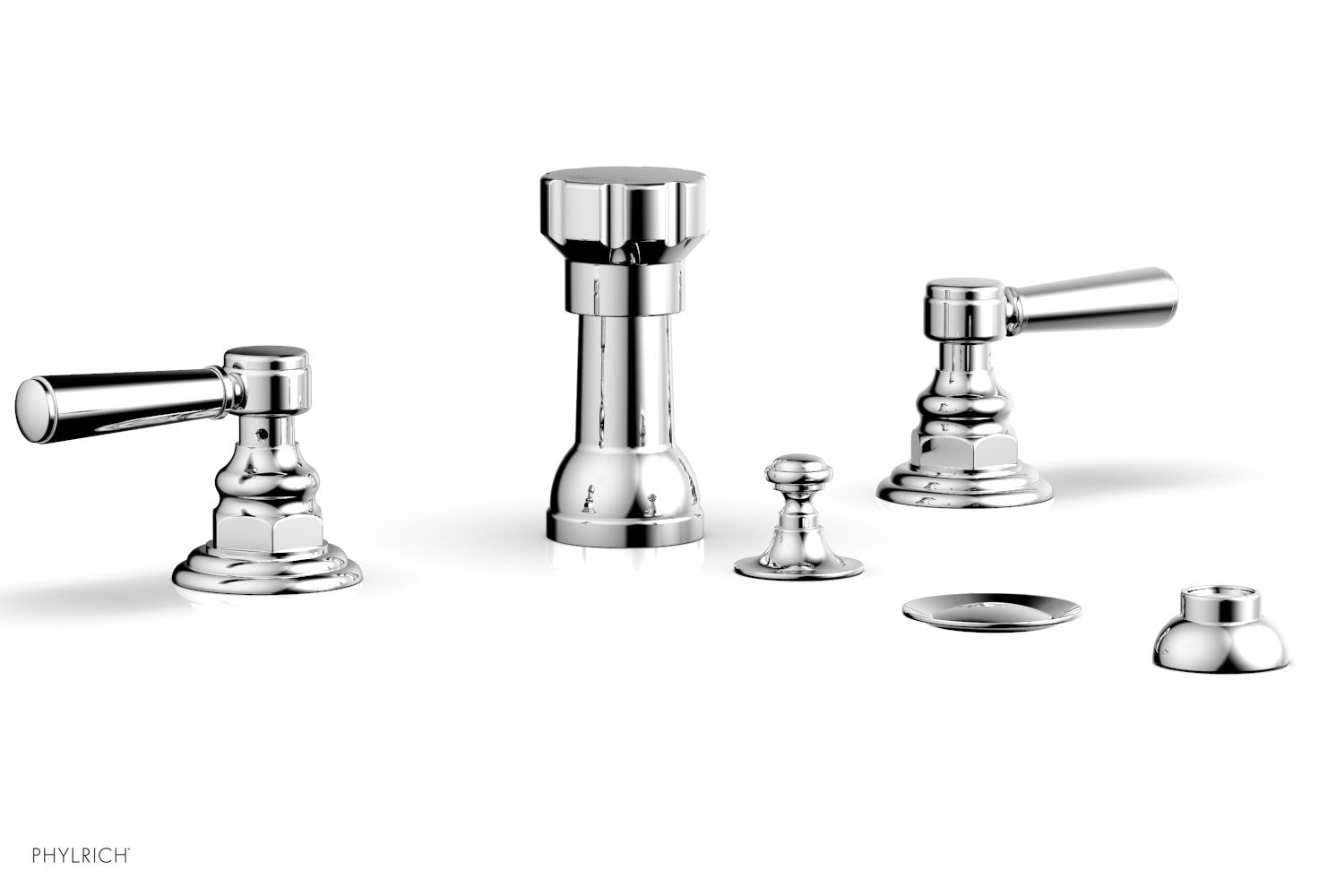 Premium HENRI 4-Hole Bidet Faucet Set with Lever Handles - Model 161/61 - Ideal for Modern Bathroom Renovations & Water-Saving Toilet Upgrades
