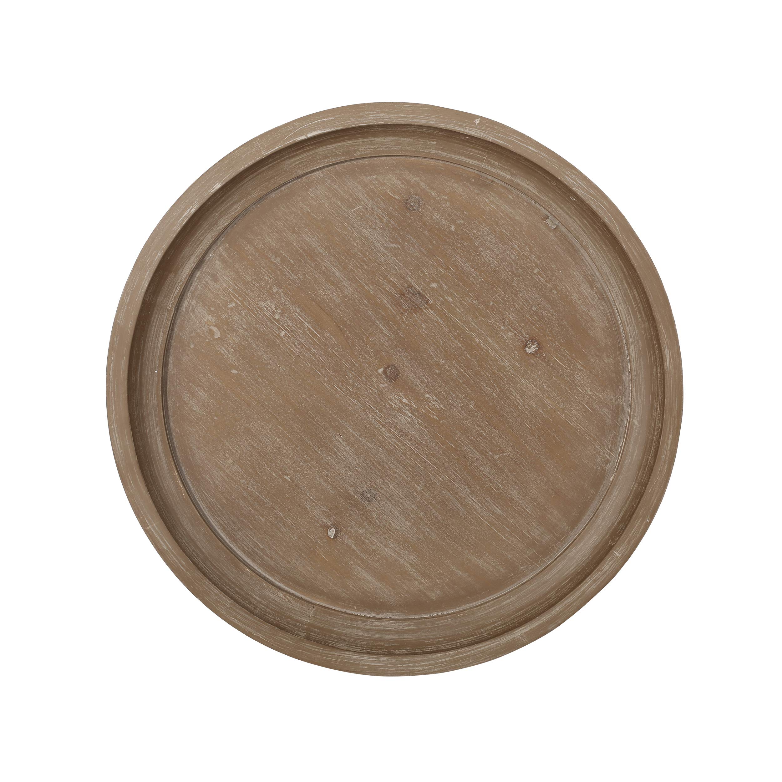 Christopher Knight Home Estelle French Country Round Top Accent Table - Natural Wood Finish for Living Room, Bedroom, or Entryway Decor