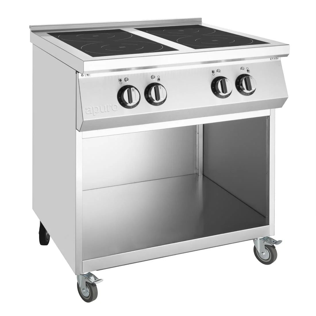 Apuro Freestanding 4 Zone Induction Cooktop - Fast Heating Electric Stove for Home Kitchen, Perfect for Boiling, Frying & Simmering