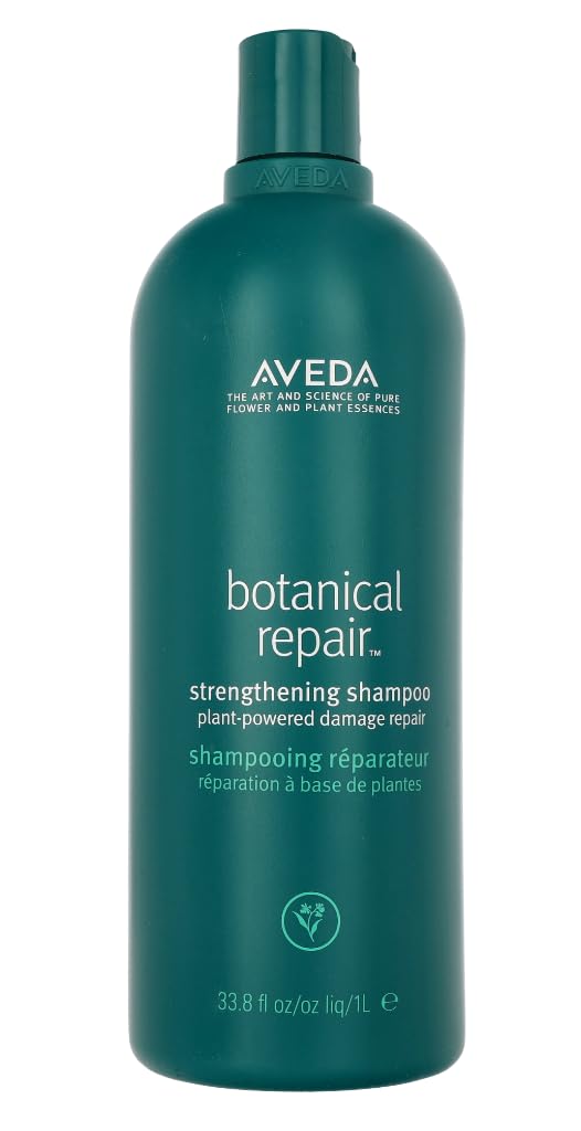 Aveda Botanical Repair Strengthening Shampoo for Damaged Hair - Bond-Building, 94% Naturally Derived, Silicone Free, 33.8 Fl Oz - Perfect for Color-Treated, Bleached & Chemically Processed Hair - Salon Quality Hair Repair at Home