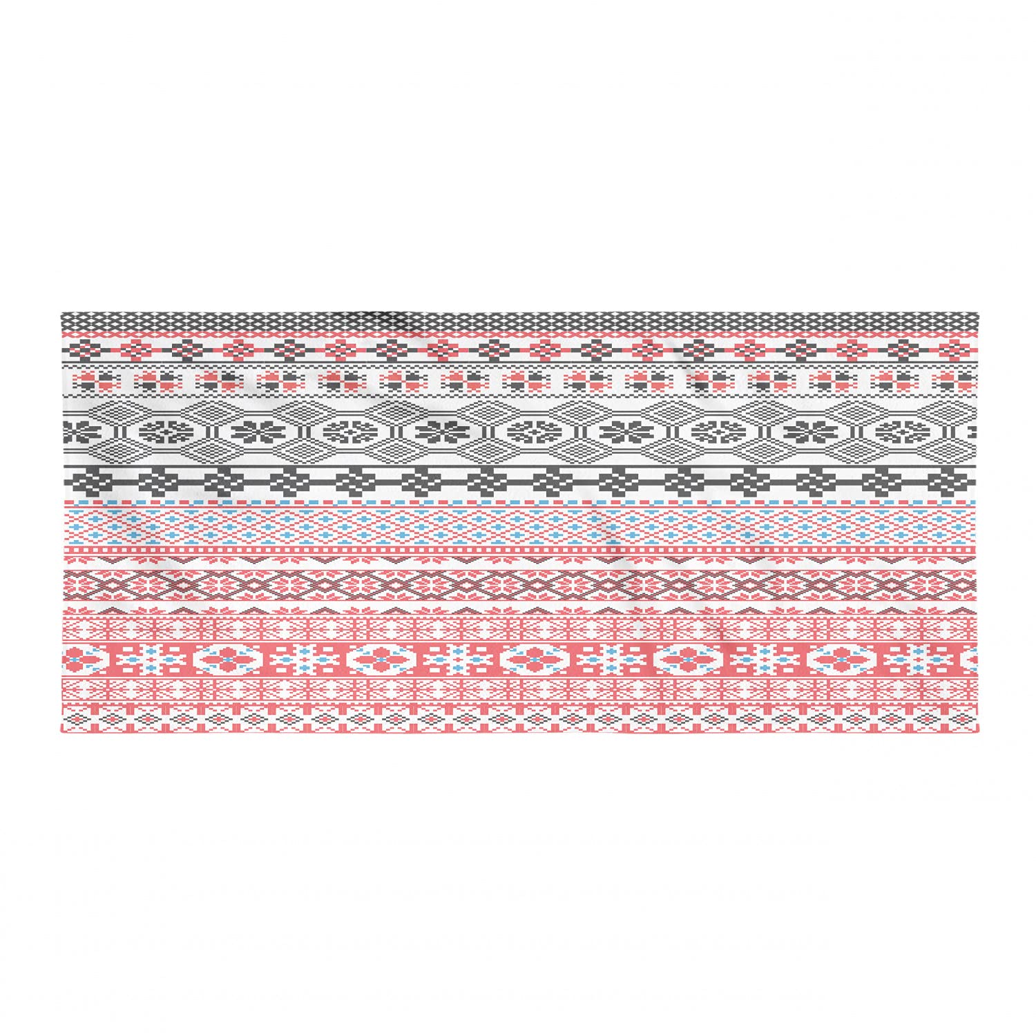 Ambesonne Vintage Sports Towel - Soft Lightweight Absorbent Microfiber Gym & Beach Towel with Abstract Mayan Folk Design in Red & Black | Perfect for Yoga, Swimming, Travel & Outdoor Activities