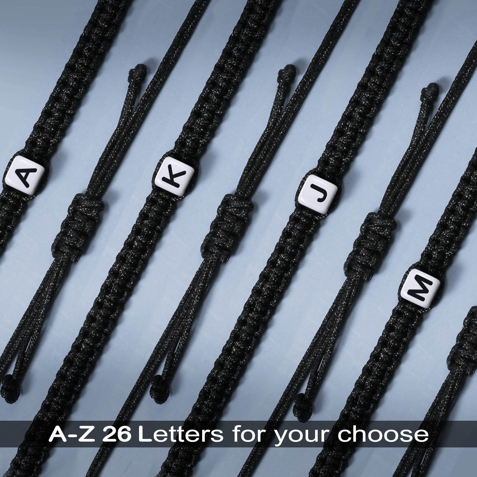 Personalized Initial Bracelets for Women & Men - Custom Letter A-Z Charm, Adjustable Braided Jewelry - Best Gift for Her, Teen Girl, Best Friend, Mom - Birthday, Graduation, Mother's Day, Christmas, Valentine's Day - Perfect for Everyday Wear, Special Occasions & Thoughtful Gifting