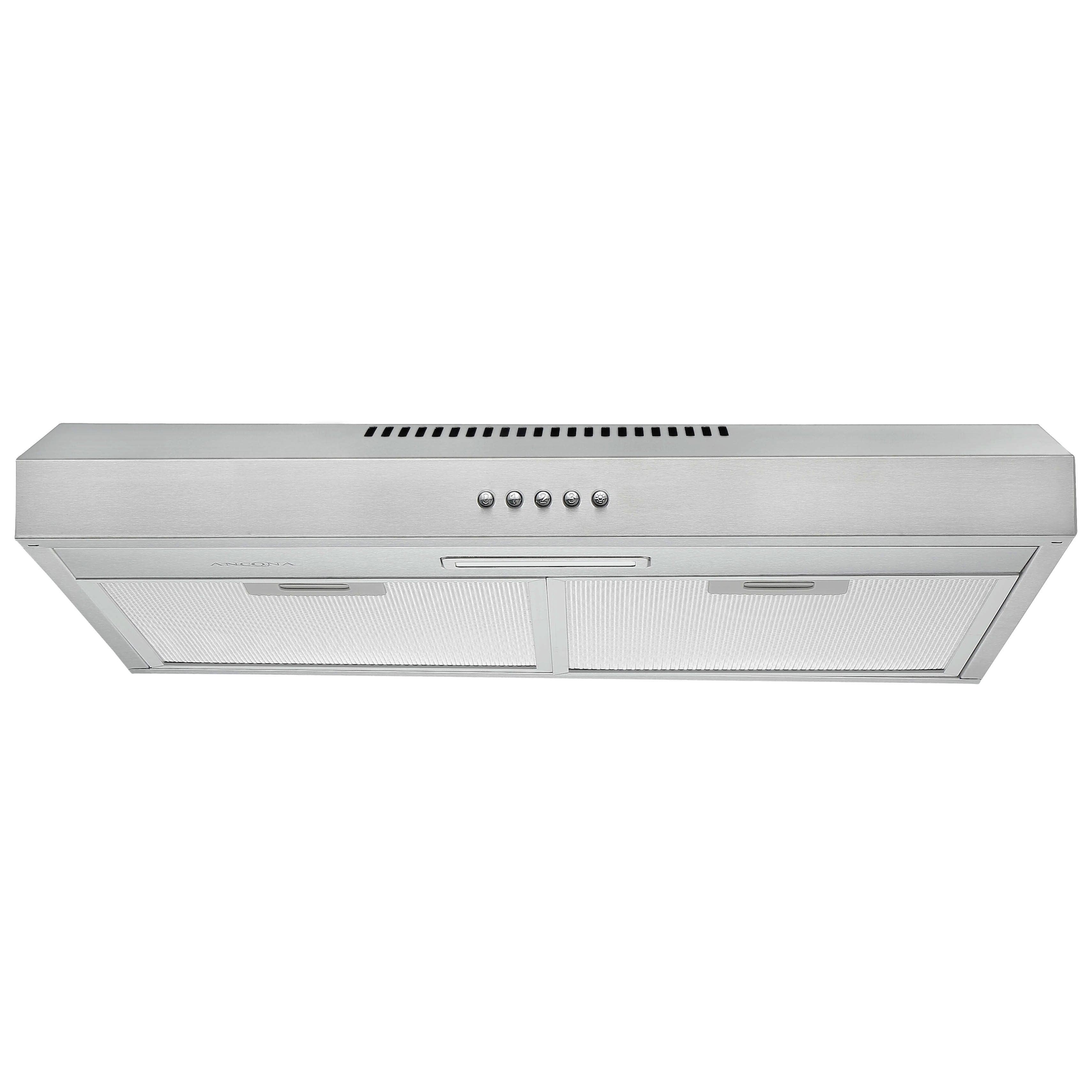 24 Inch Stainless Steel Convertible Under Cabinet Range Hood - Powerful Kitchen Ventilation for Smoke & Odor Removal - Perfect for Home Cooking, Baking & Grilling
