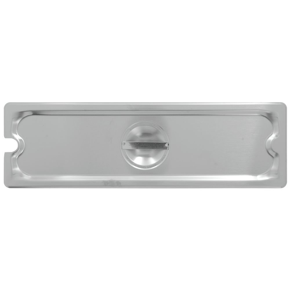 Vollrath Super Pan 3 Stainless Steel Slotted Steam Table Pan Cover - 1/2 Size Long - Commercial Kitchen Food Warmer for Buffets, Catering & Restaurants