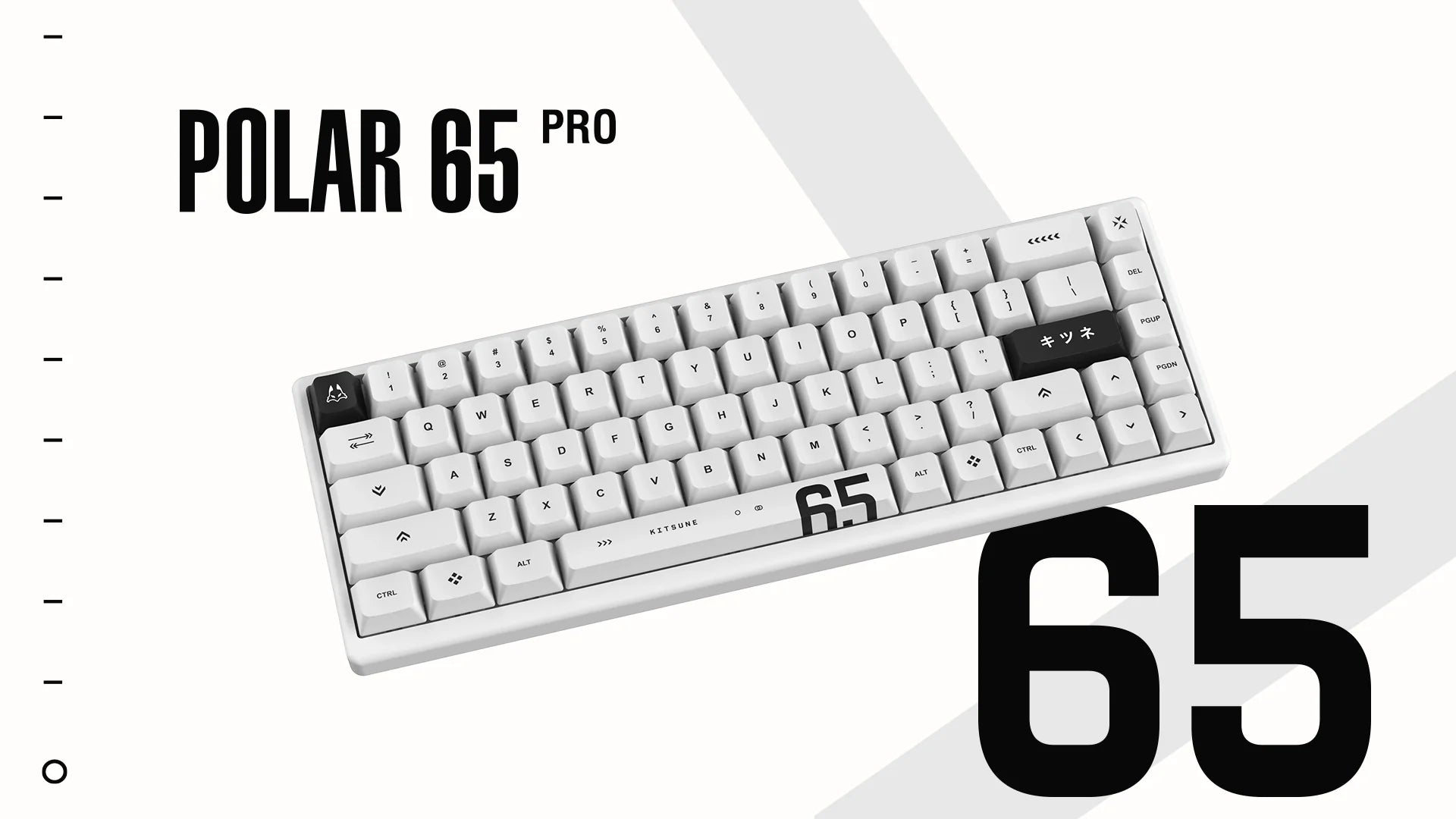 Arbiter Studio KITSUNE Polar 65 PRO Hall Effect Magnetic Gaming Keyboard - 65% Compact Mechanical Keyboard with Hot-Swappable Switches for PC, Mac, Typing & Esports Gaming