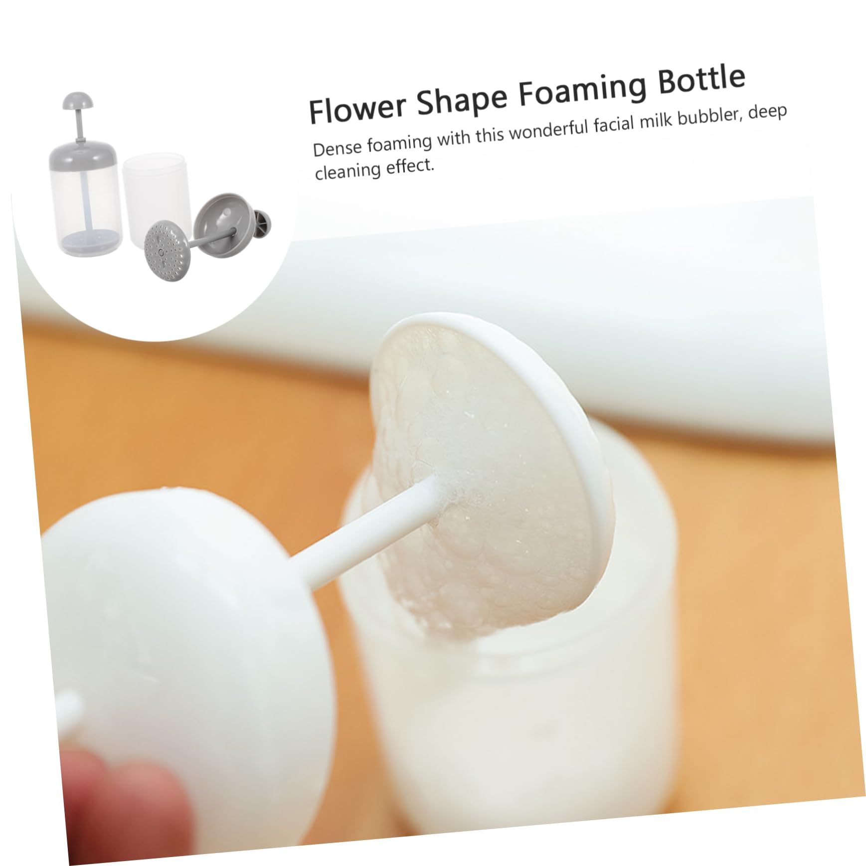 Minkissy 6-Piece Foaming Cup Set - Reusable Bubble Foam Maker for Facial Cleansing & Shampoo | Grey PP Plastic | Perfect for Shower, Spa & Skincare Routine
