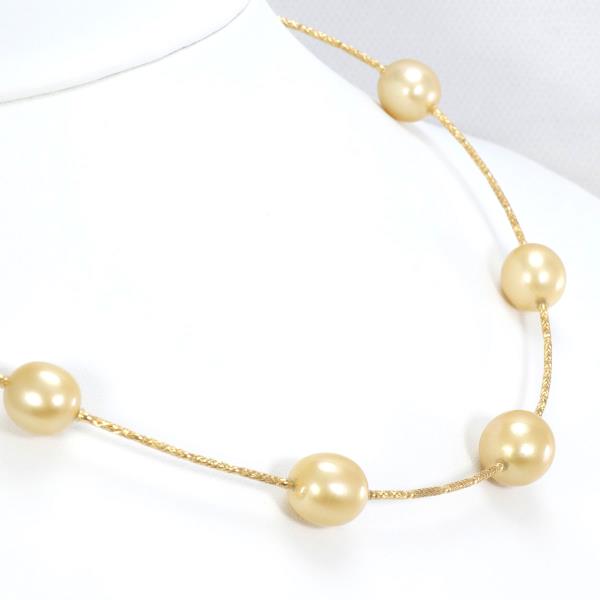 18K Yellow Gold South Sea Pearl Necklace - Elegant Women's Jewelry for Weddings, Parties & Special Occasions