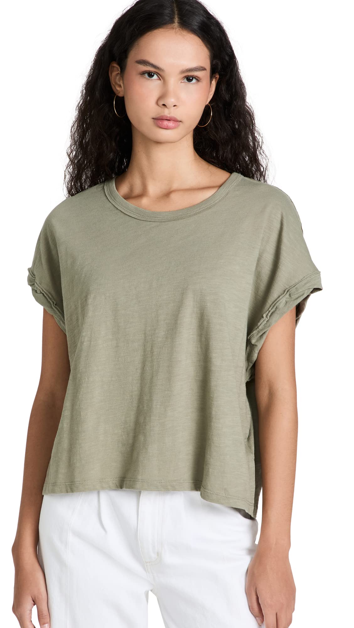 Free People Women's You Rock Tee - Soft Vintage-Inspired Cotton T-Shirt for Casual Wear, Music Festivals & Everyday Outfits
