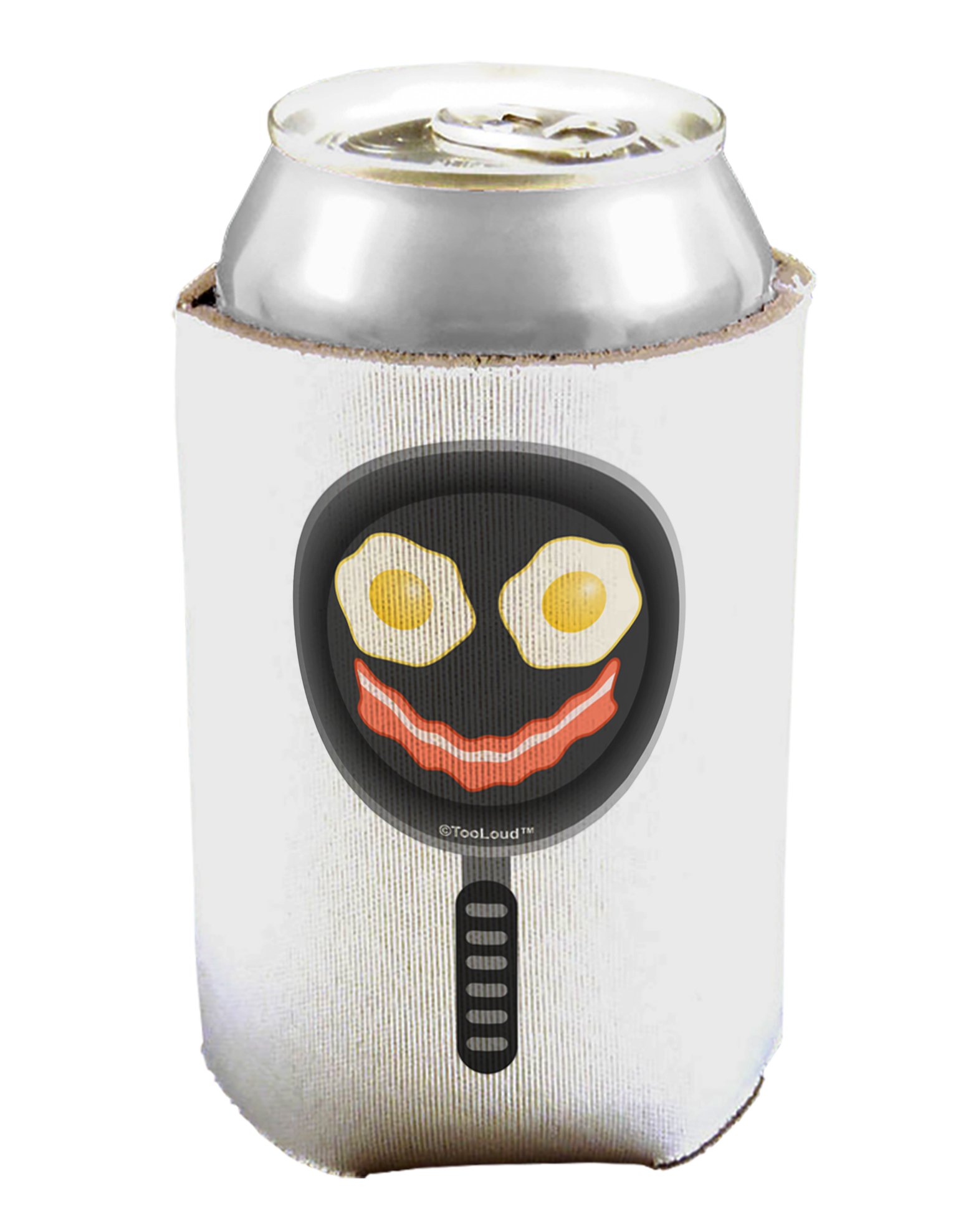 TOOLOUD 2-Pack Eggs and Bacon Smiley Face Beer Can Cooler & Bottle Insulator - Keep Drinks Cold for Parties, BBQs, and Outdoor Events
