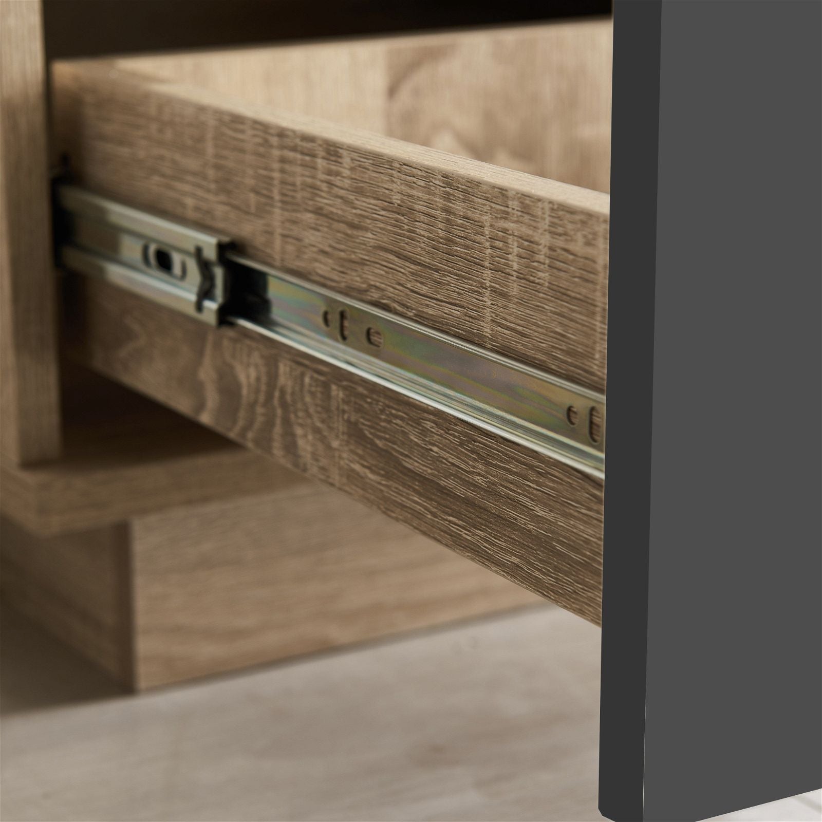 TAURIS™ RIO2200LL Solid Oak Entertainment Center - Stylish TV Stand with Storage for Living Room & Home Theater