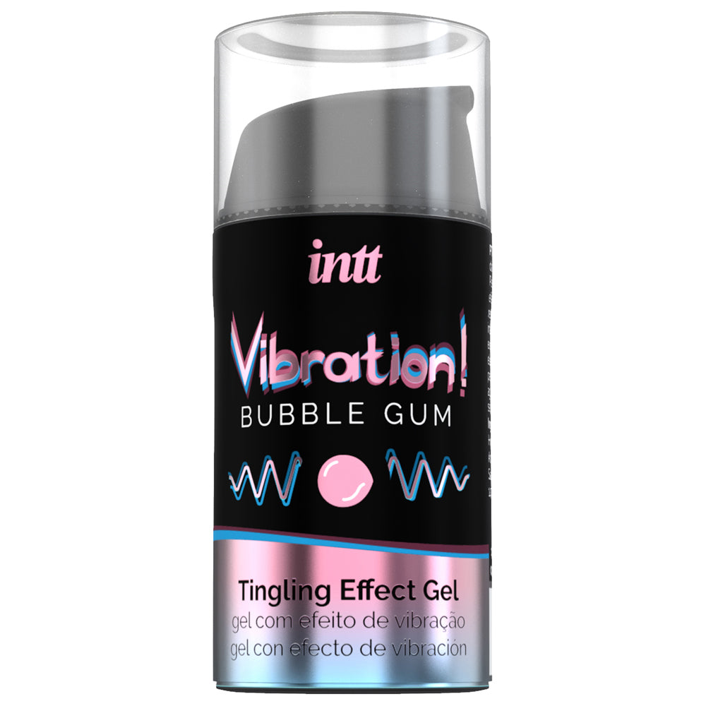 Intt Vibration Warming Gel - Tingling Sensation Bubble Gum Flavor | Enhanced Pleasure for Intimate Moments & Sensual Massage