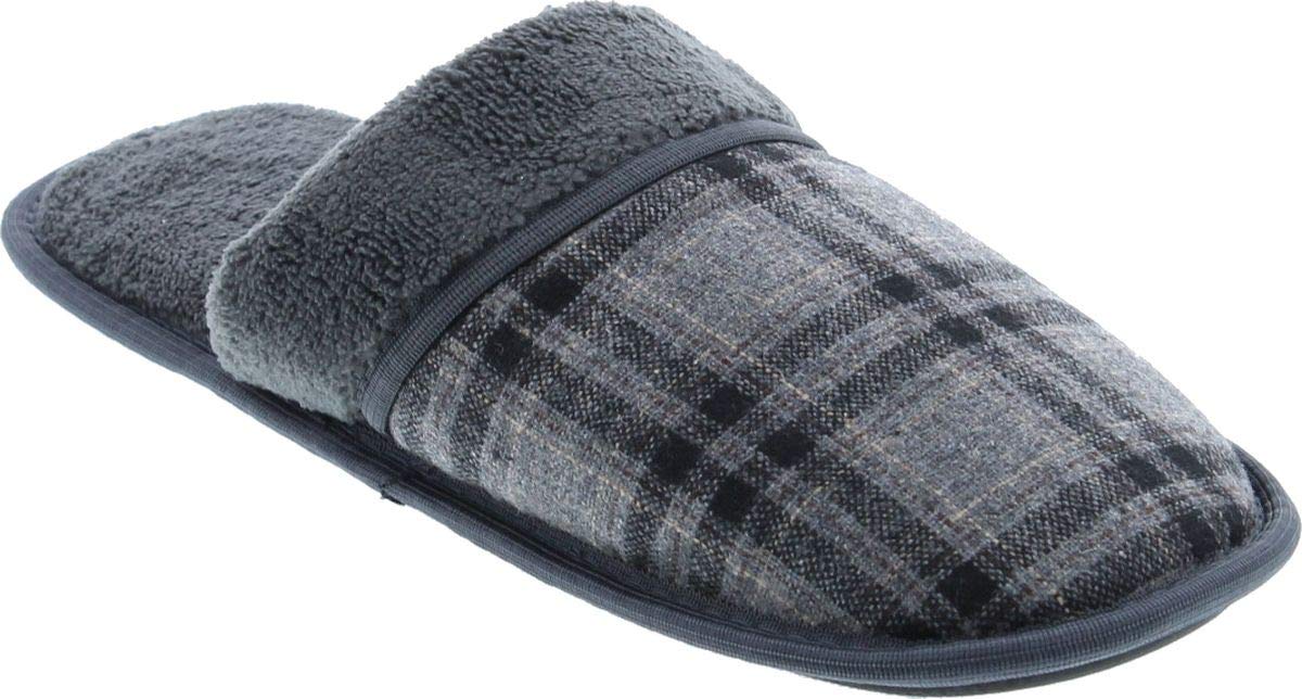 Men's Plaid Flannel Slippers - Soft & Warm House Shoes for Indoor Comfort - Perfect for Winter, Lounging, and Cozy Home Relaxation