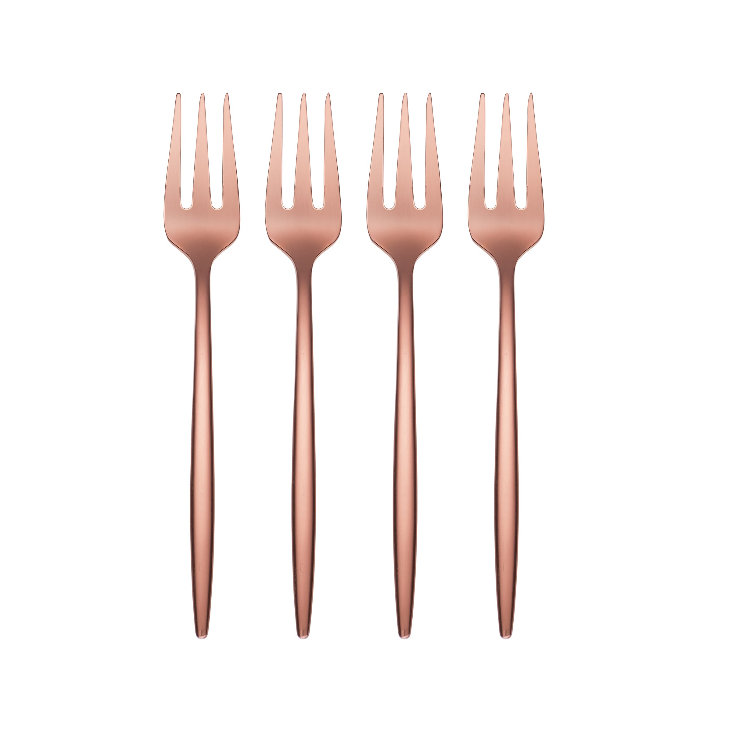 Vintage Copper Mirror Cocktail Forks - Set of 4 Elegant Barware for Cocktail Parties, Wedding Receptions & Home Entertaining