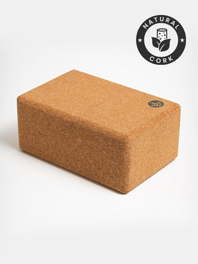 Manduka Cork Yoga Block - Eco-Friendly & Non-Slip Yoga Support for Alignment & Balance - Perfect for Yoga, Pilates & Meditation Practice at Home or Studio