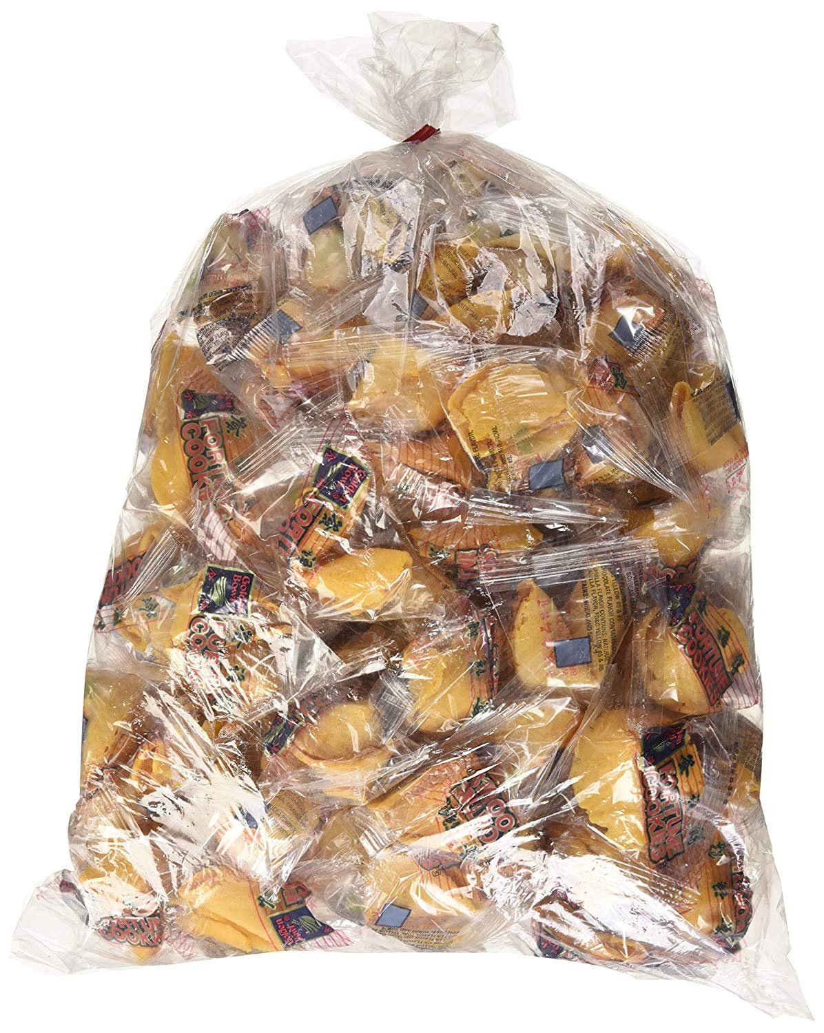 50 Individually Wrapped Crispy Fortune Cookies - Perfect for Snacks, Lunch Boxes, Picnics, Birthdays, Graduations & Parties | Made in USA | Great for Office Treats, Wedding Favors & Chinese New Year Celebrations