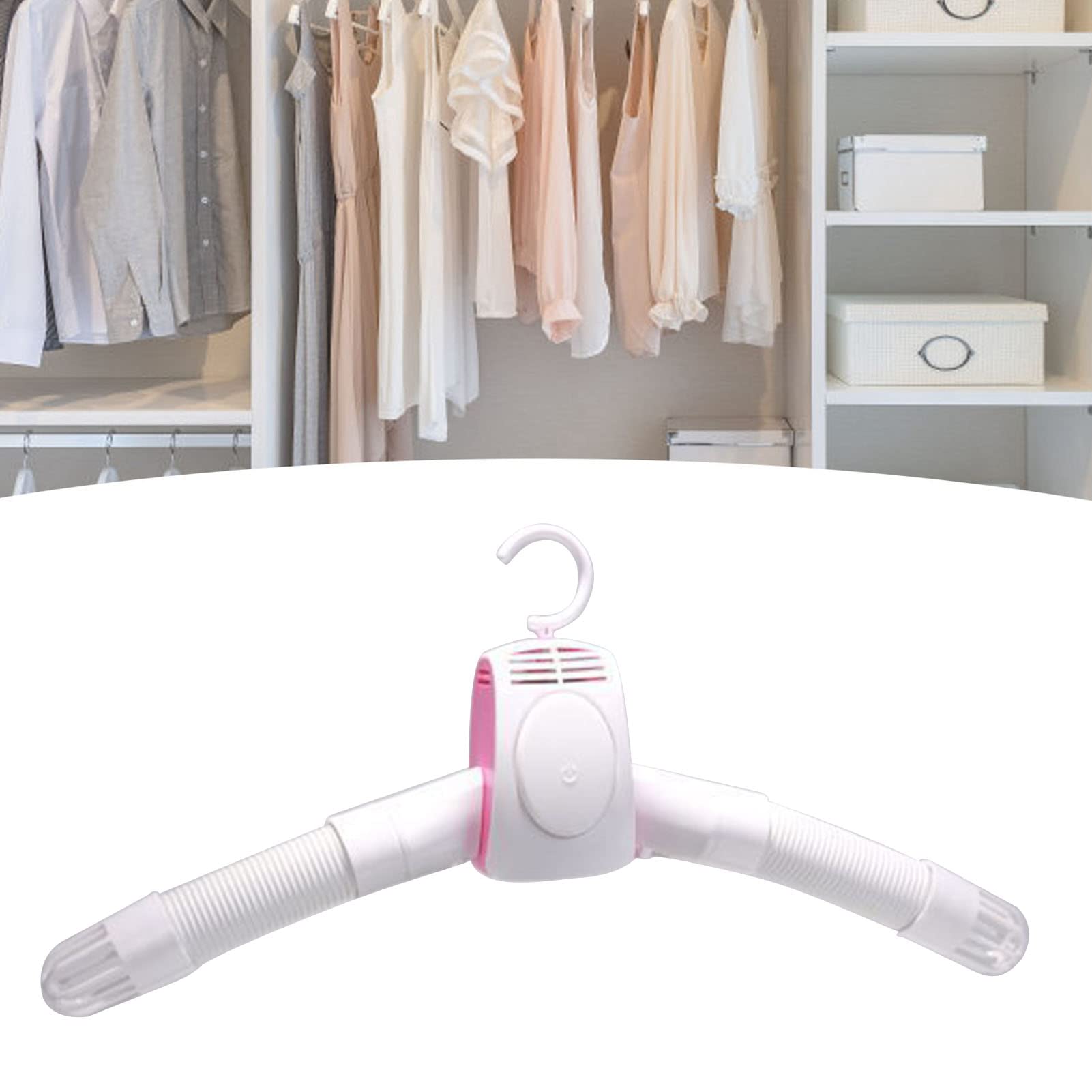 Portable Electric Clothes Dryer Hanger - Compact Travel Garment & Shoe Dryer for Home, Apartment, Hotel - Fast Drying Machine for Business Trips & Vacations (White) | Perfect for Small Spaces, Quick Laundry & Travel Essentials