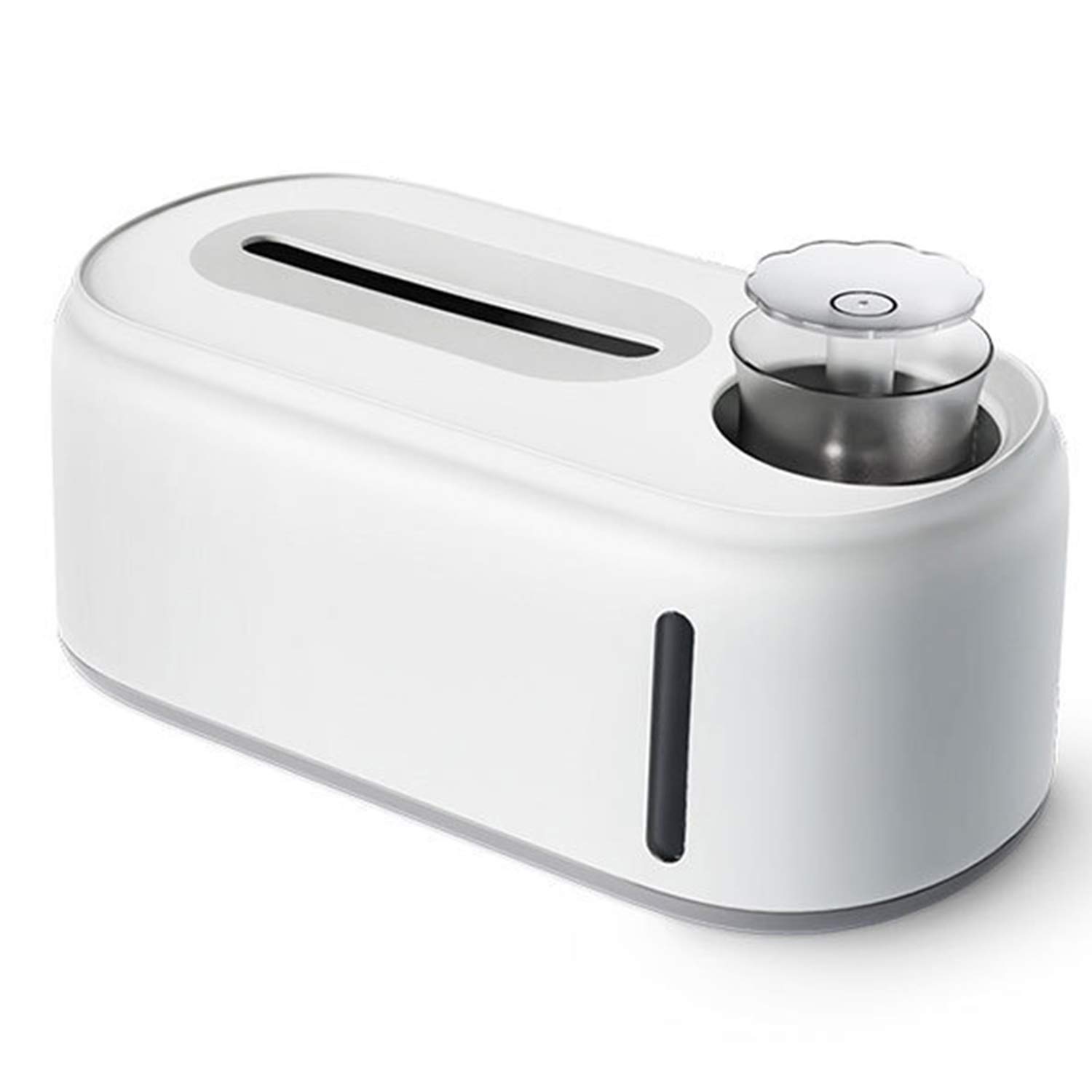Sheebo Tissue Box Cover with Pump Dispenser - White Facial Tissue Holder for Vanity, Bedroom, Office & Nightstand | Decorative Storage Solution for Makeup Counter, Dresser & Desk Accessories