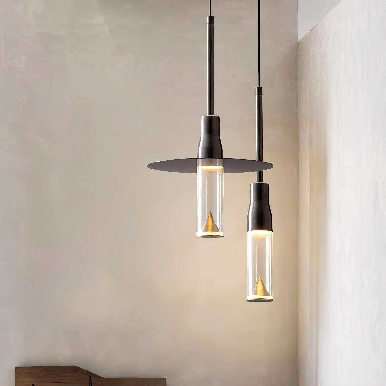Modern Acrylic Hat Plate Pendant Light - Stylish Ceiling Lamp for Dining Room, Kitchen, Bedroom & Living Room Decor
