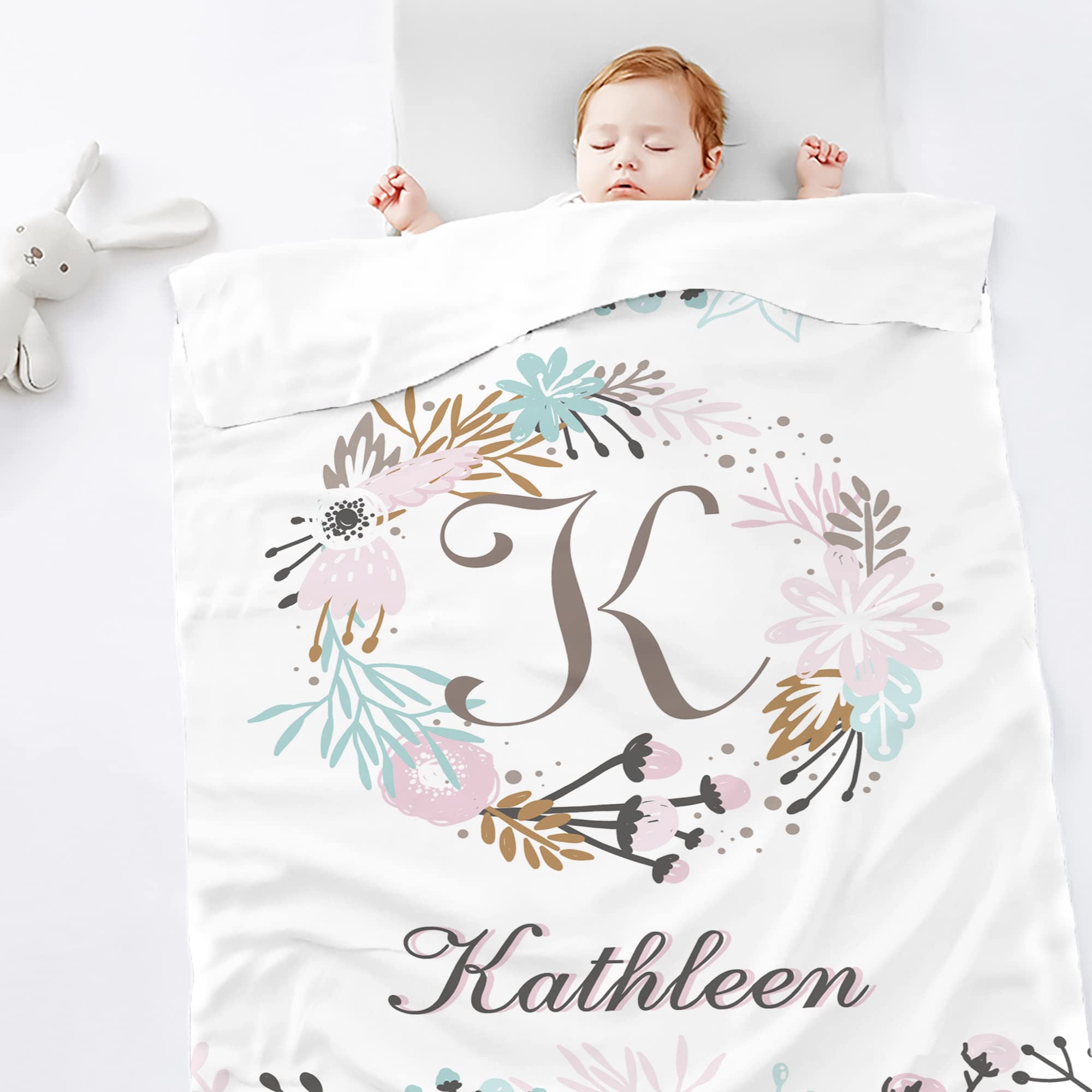 Personalized Baby Blankets for Boys and Girls - Custom Name Blankets for Newborns | Ultra Soft Baby Blanket | Perfect Baby Shower Gift | Nursery Essentials & Cozy Throw for Toddlers (Great for Cuddling, Photo Props & Special Occasion Gifts)
