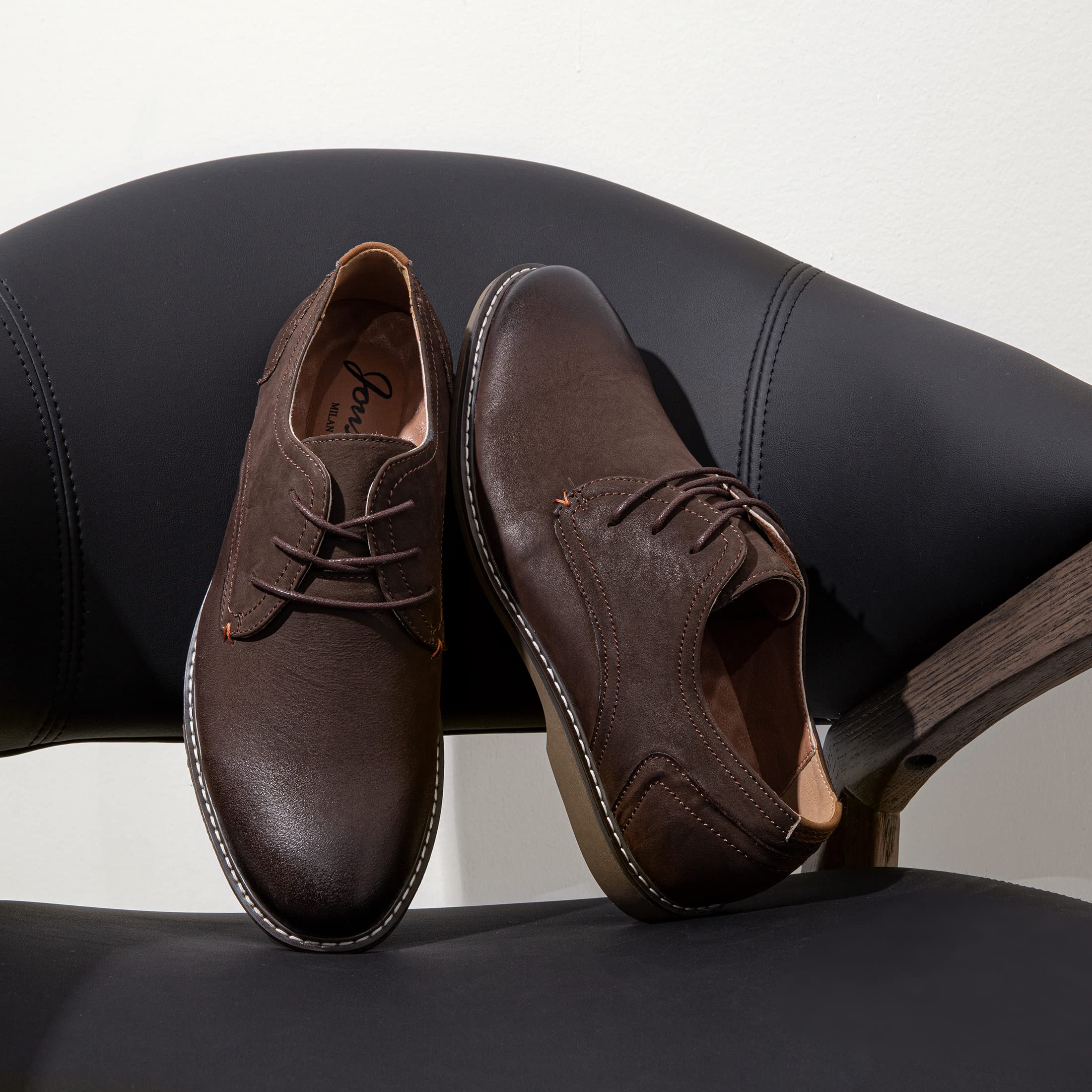 Jousen Men's Suede Casual Dress Shoes - Classic Business Loafers for Office, Wedding & Formal Events | Comfortable & Stylish Men's Footwear