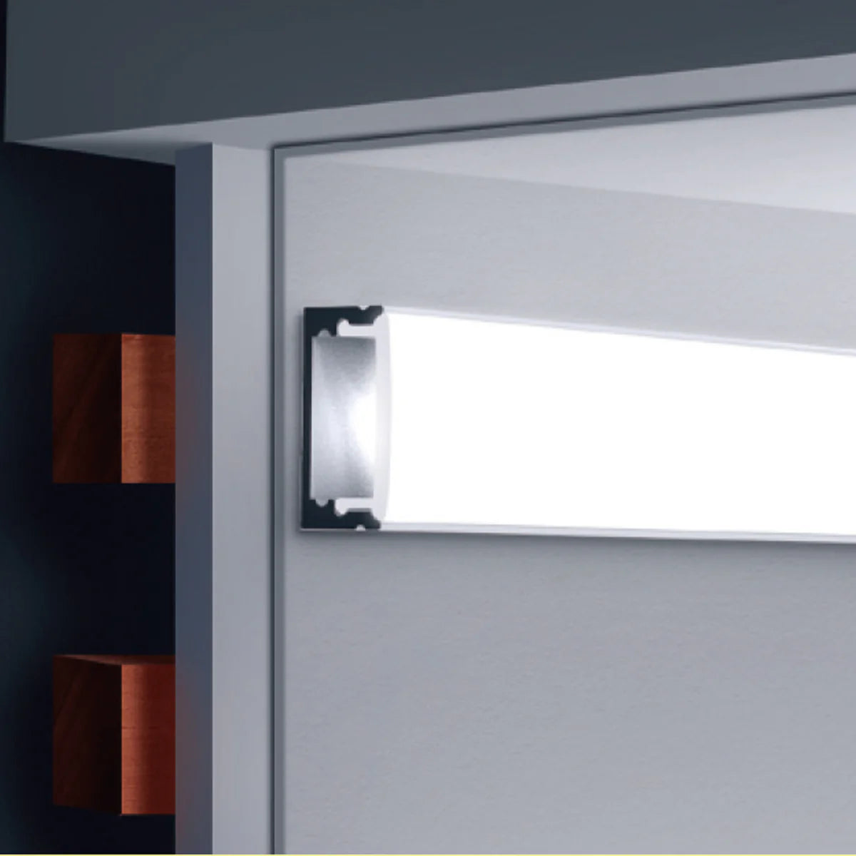 8 ft Aluminum LED Strip Light Channel - 10 Pack BN252 Rectangular Surface Mount for 0.43