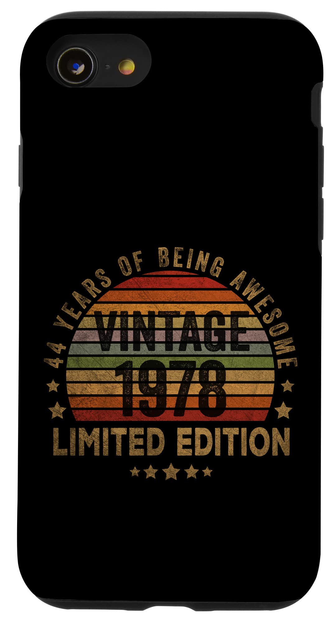 iPhone SE (2020) / 7 / 8 Vintage 1978 Limited Edition 44th Birthday Case - Perfect Gift for 44 Year Olds, Retro Design for Daily Use & Special Occasions