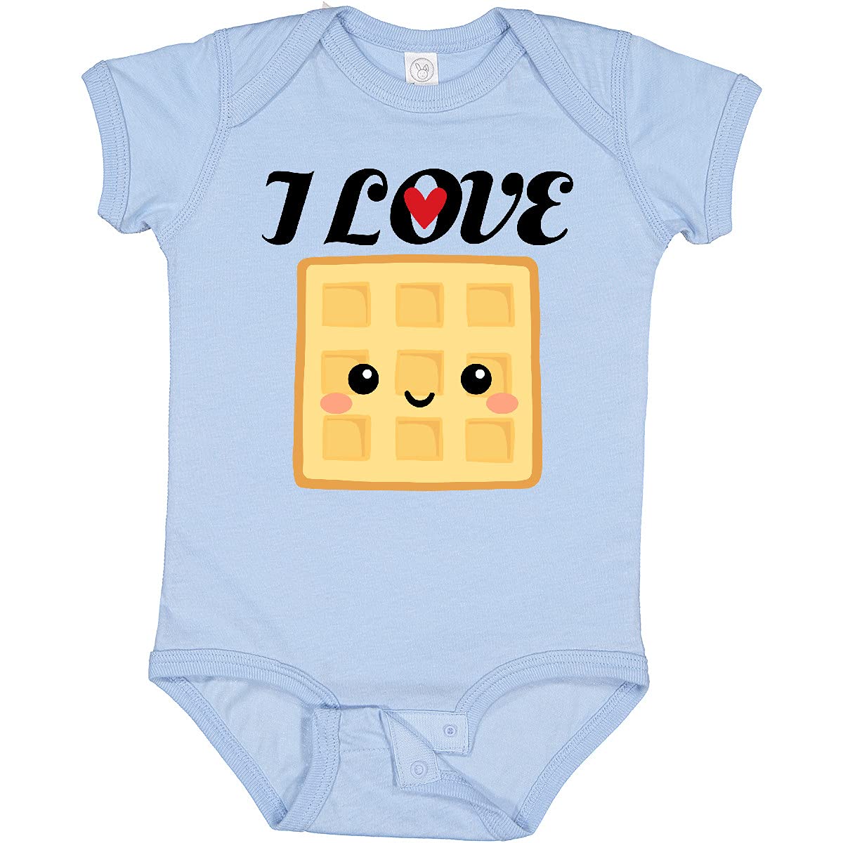 Inktastic Waffle Lover - I Love Waffles Baby Bodysuit | Cute & Comfortable Infant Onesie for Breakfast Lovers | Perfect for Family Brunch, Baby Showers & Photo Shoots