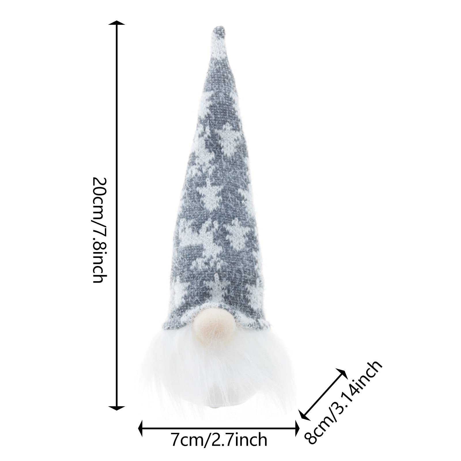 Faceless Christmas Tree Dwarf Ornament with LED Lights - Glowing Pendant Decor for Holiday Home, Nighttime Tree & Festive Indoor/Outdoor Use